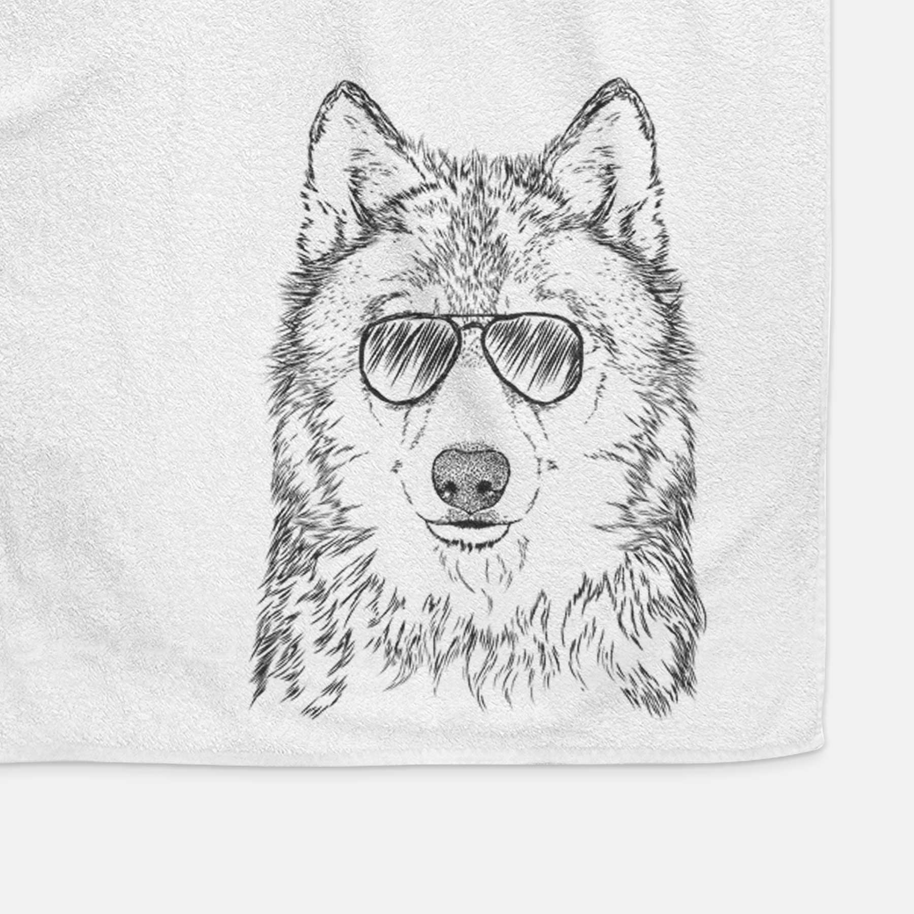 Django the Grey Wolf Decorative Hand Towel