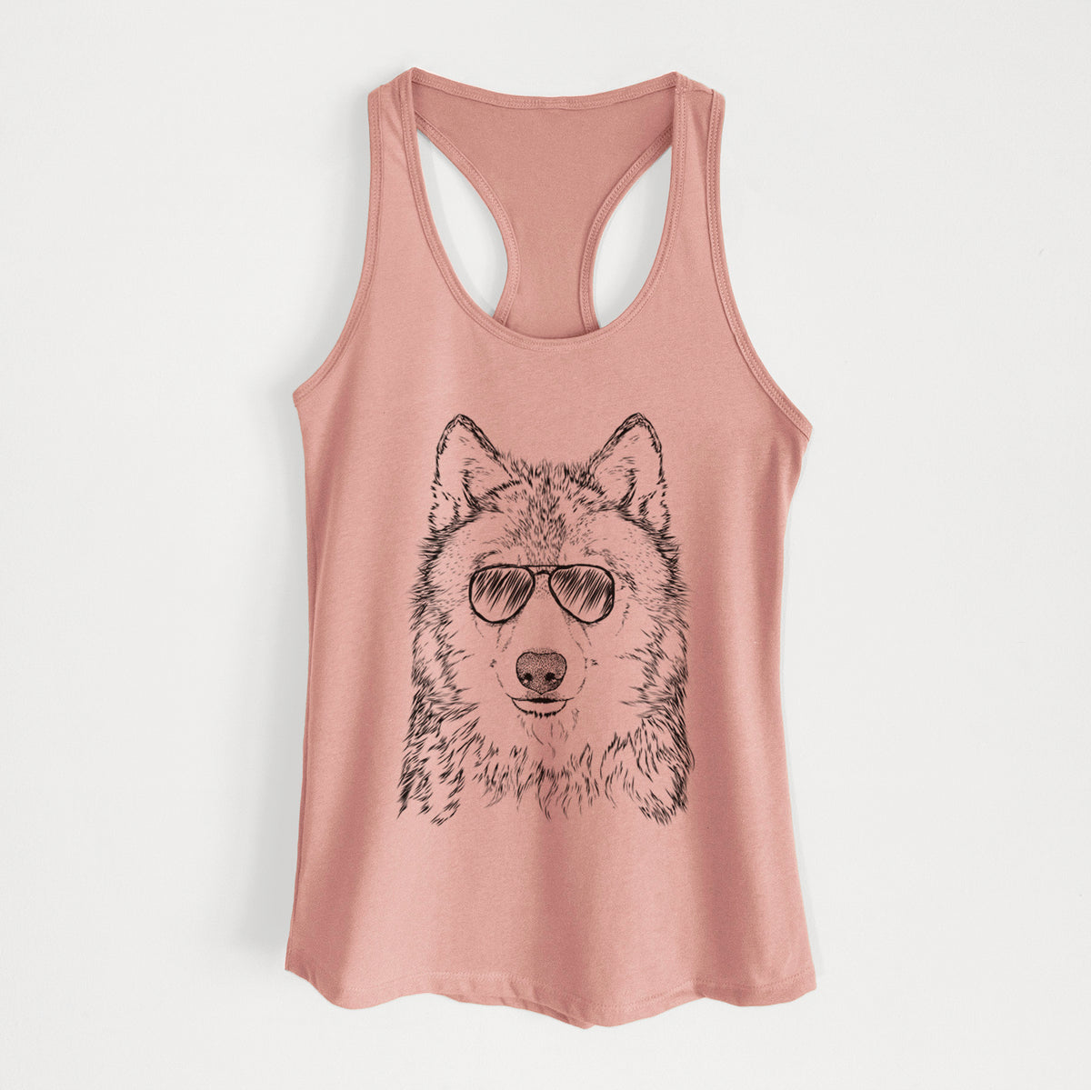 Django the Grey Wolf - Women's Racerback Tanktop