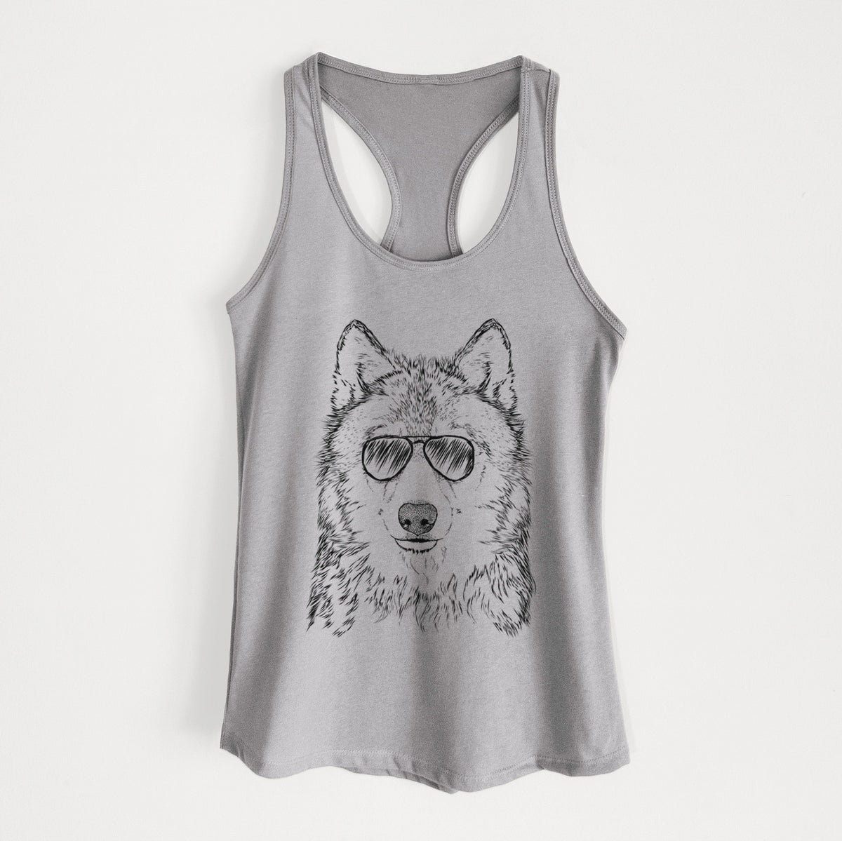 Django the Grey Wolf - Women's Racerback Tanktop