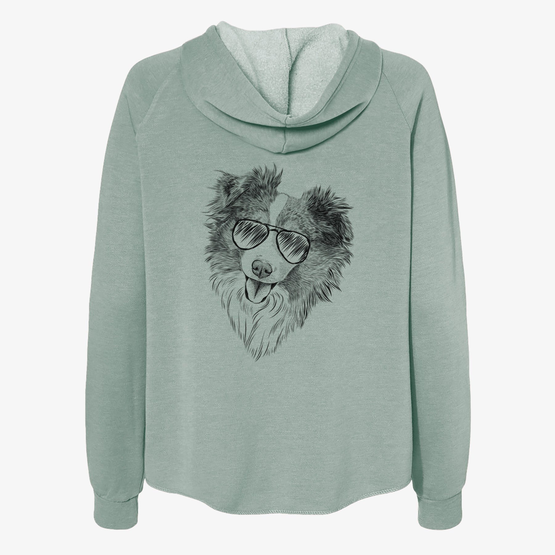 Doc the Mini Aussie - Women's Cali Wave Zip-Up Sweatshirt