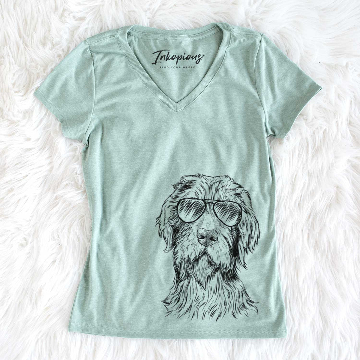 Aviator Doc Holliday the Pudelpointer - Women's V-neck Shirt