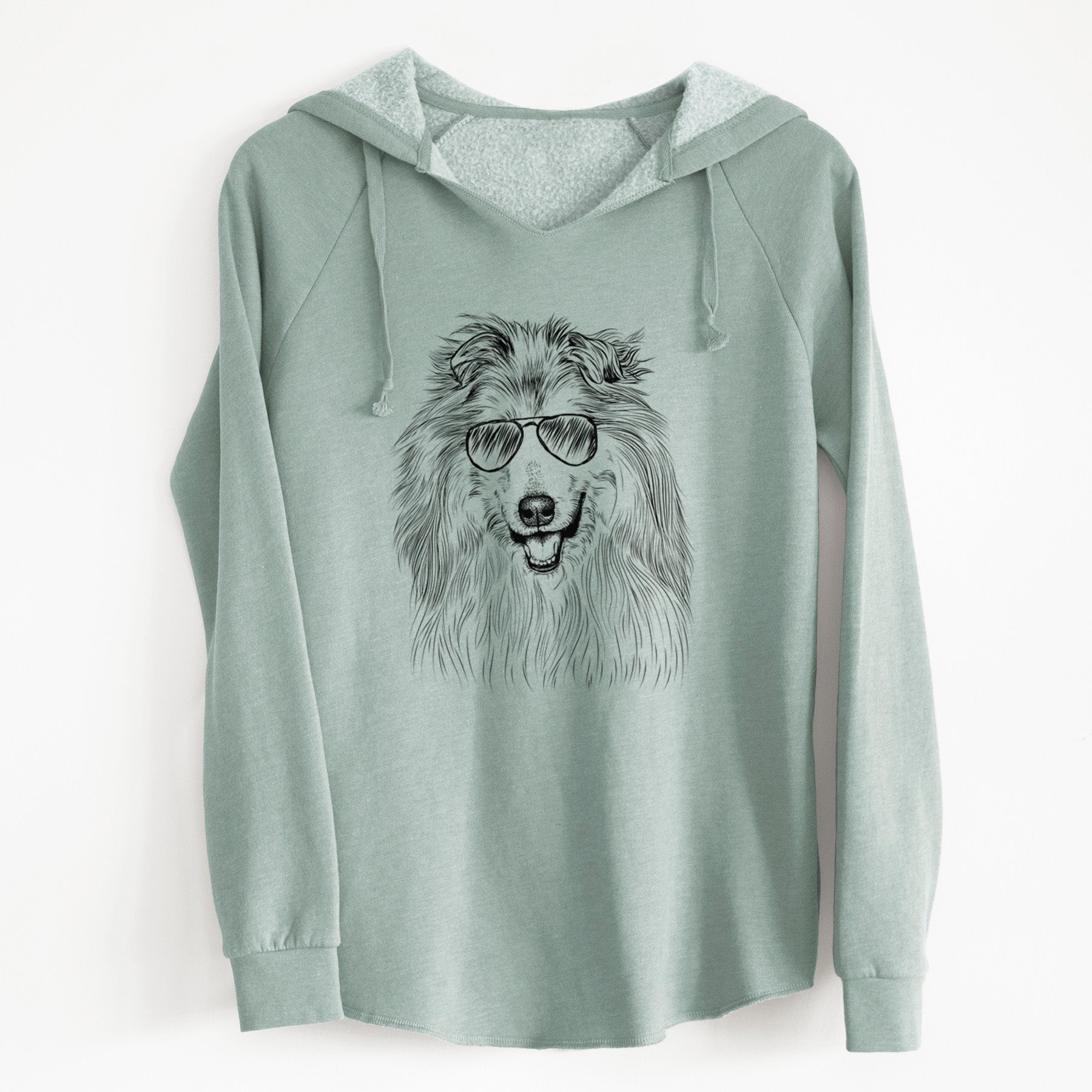 Aviator Donnan the Rough Collie - Cali Wave Hooded Sweatshirt