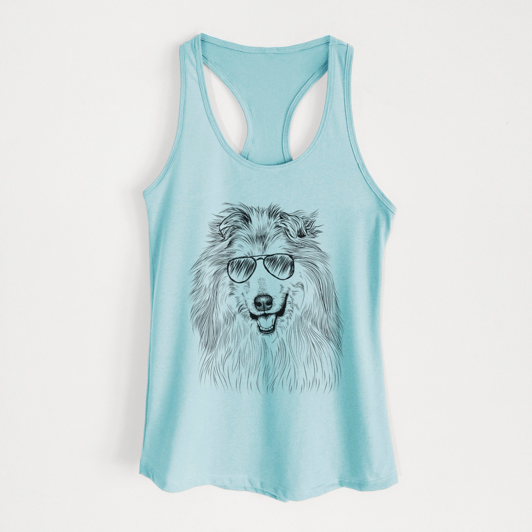 Donnan the Rough Collie - Women's Racerback Tanktop