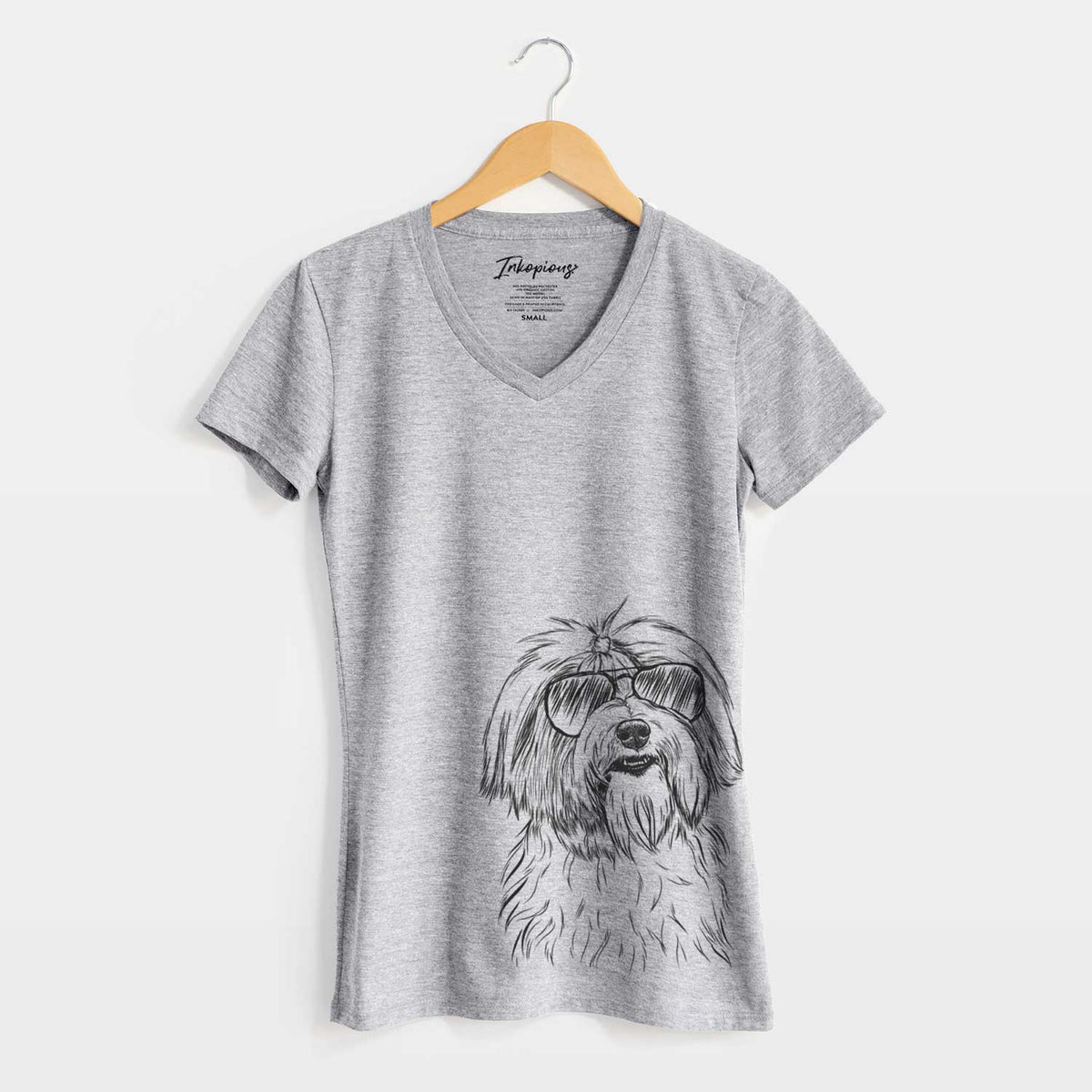 Aviator Dooley the Havanese - Women&#39;s V-neck Shirt