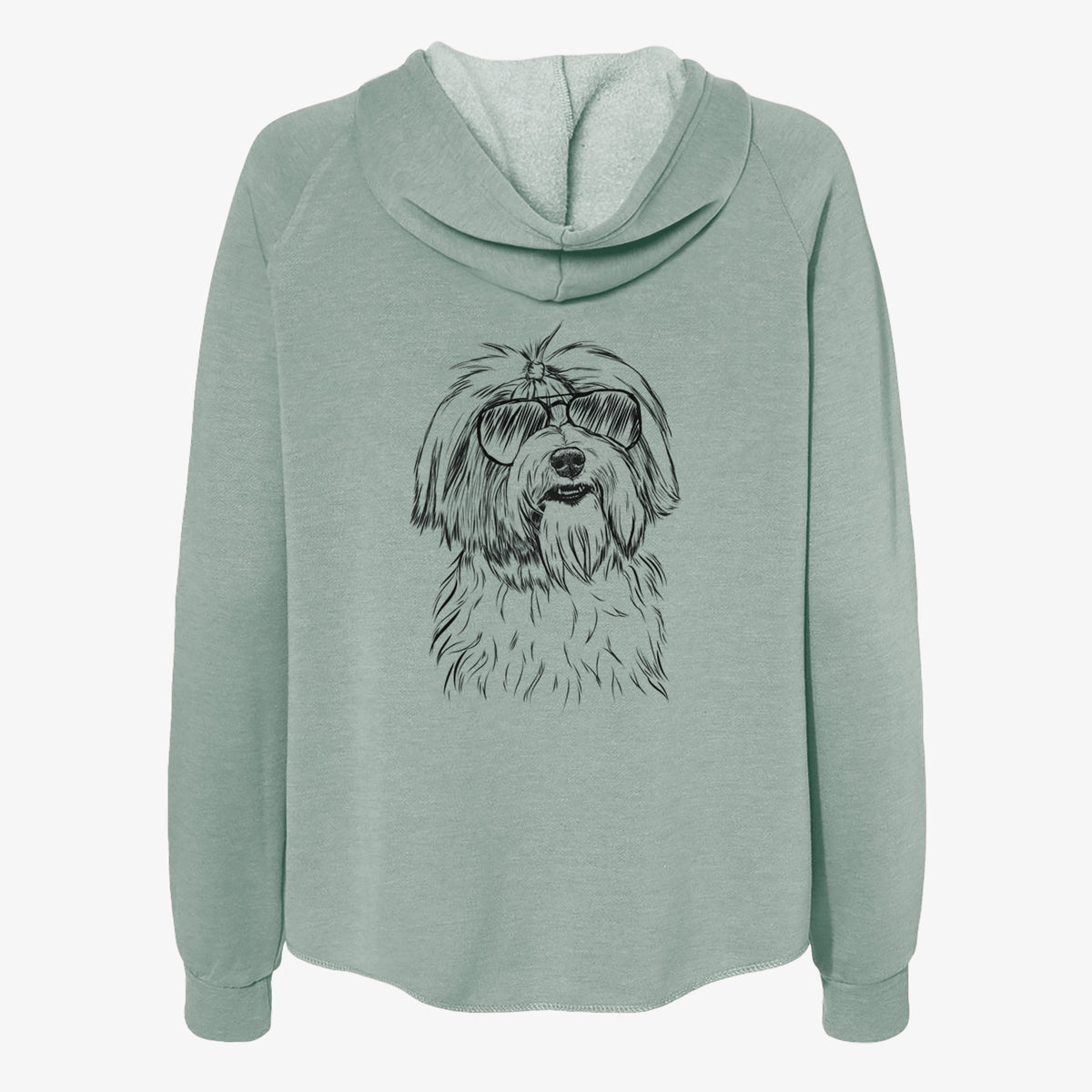 Dooley the Havanese - Women's Cali Wave Zip-Up Sweatshirt