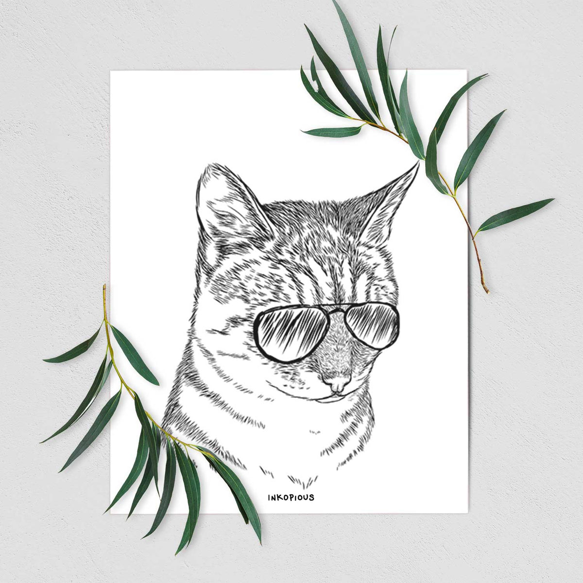 Dora the Tabby Cat Art Print