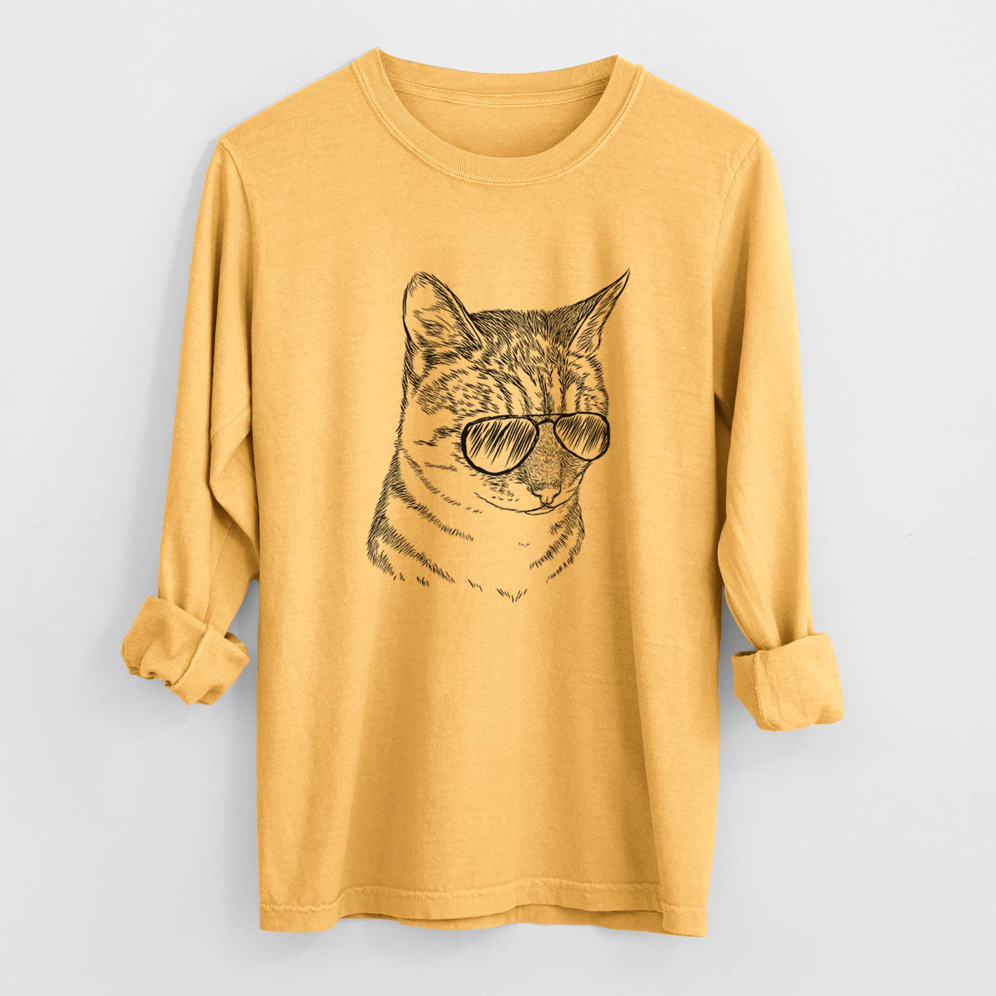 Aviators Dora the Tabby Cat - Heavyweight 100% Cotton Long Sleeve