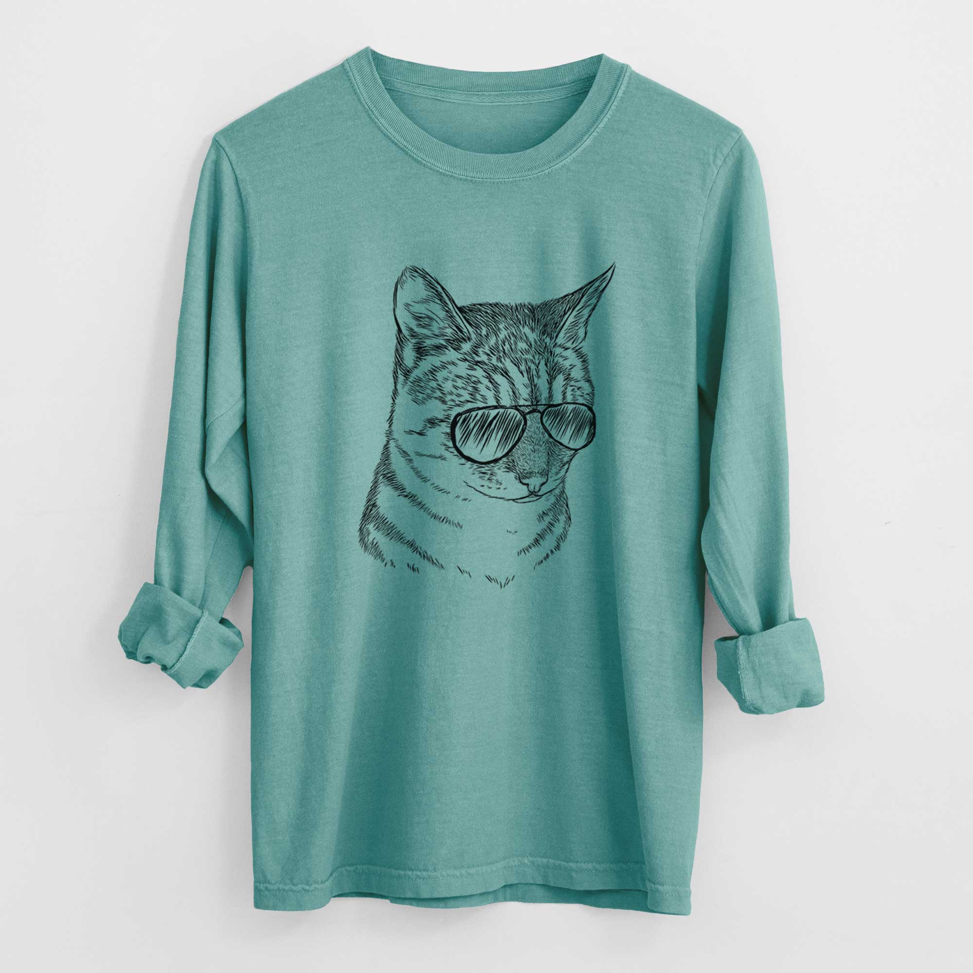 Aviators Dora the Tabby Cat - Heavyweight 100% Cotton Long Sleeve