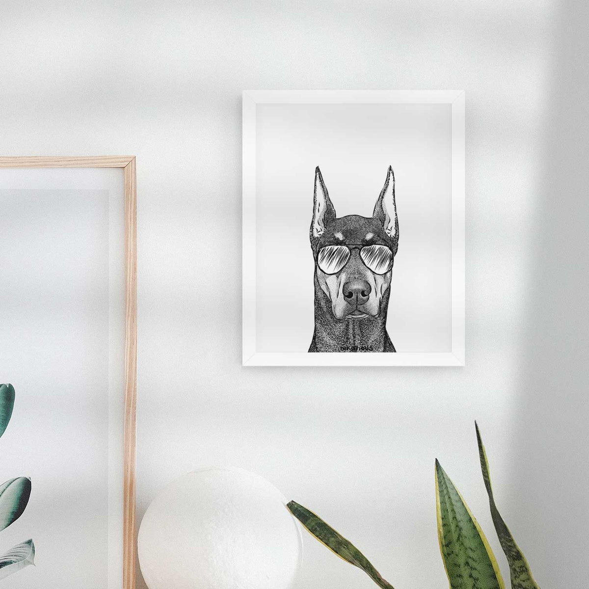 Drake the Doberman Pinscher Art Print
