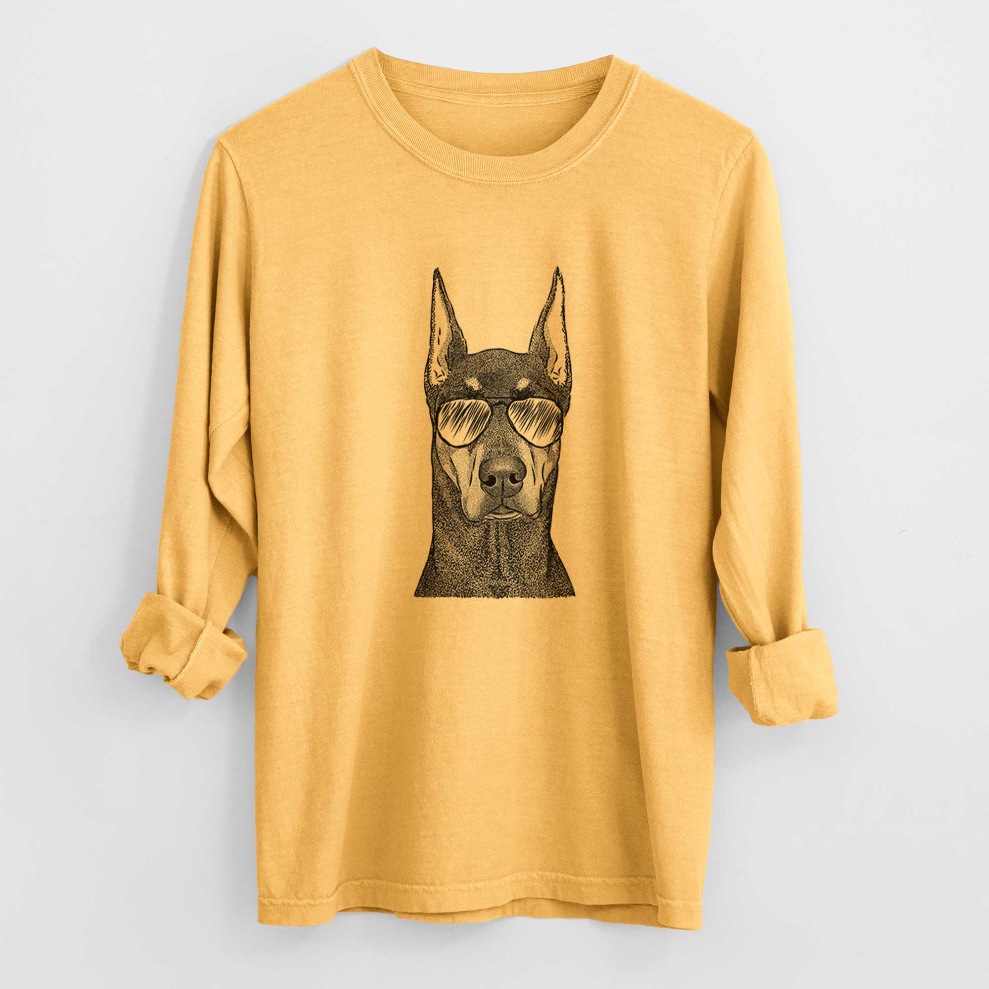 Aviators Drake the Doberman Pinscher - Heavyweight 100% Cotton Long Sleeve