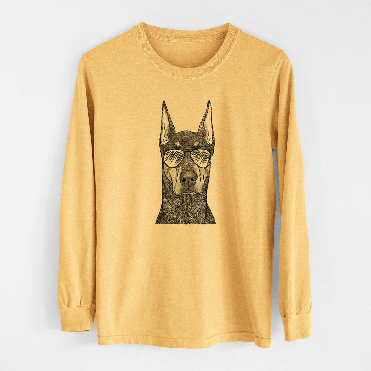 Aviators Drake the Doberman Pinscher - Heavyweight 100% Cotton Long Sleeve