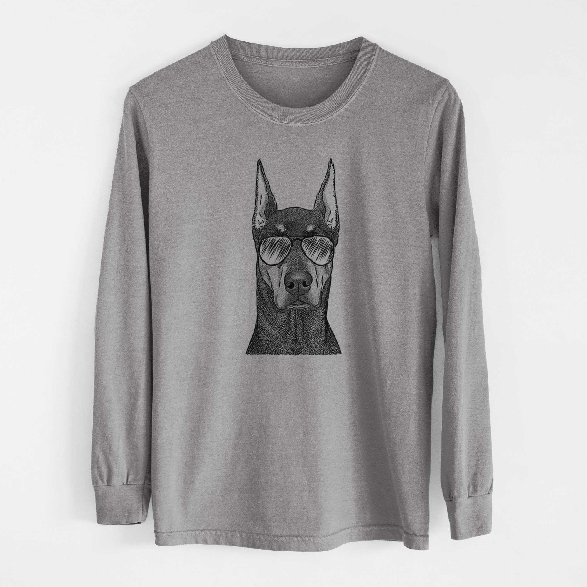 Aviators Drake the Doberman Pinscher - Heavyweight 100% Cotton Long Sleeve