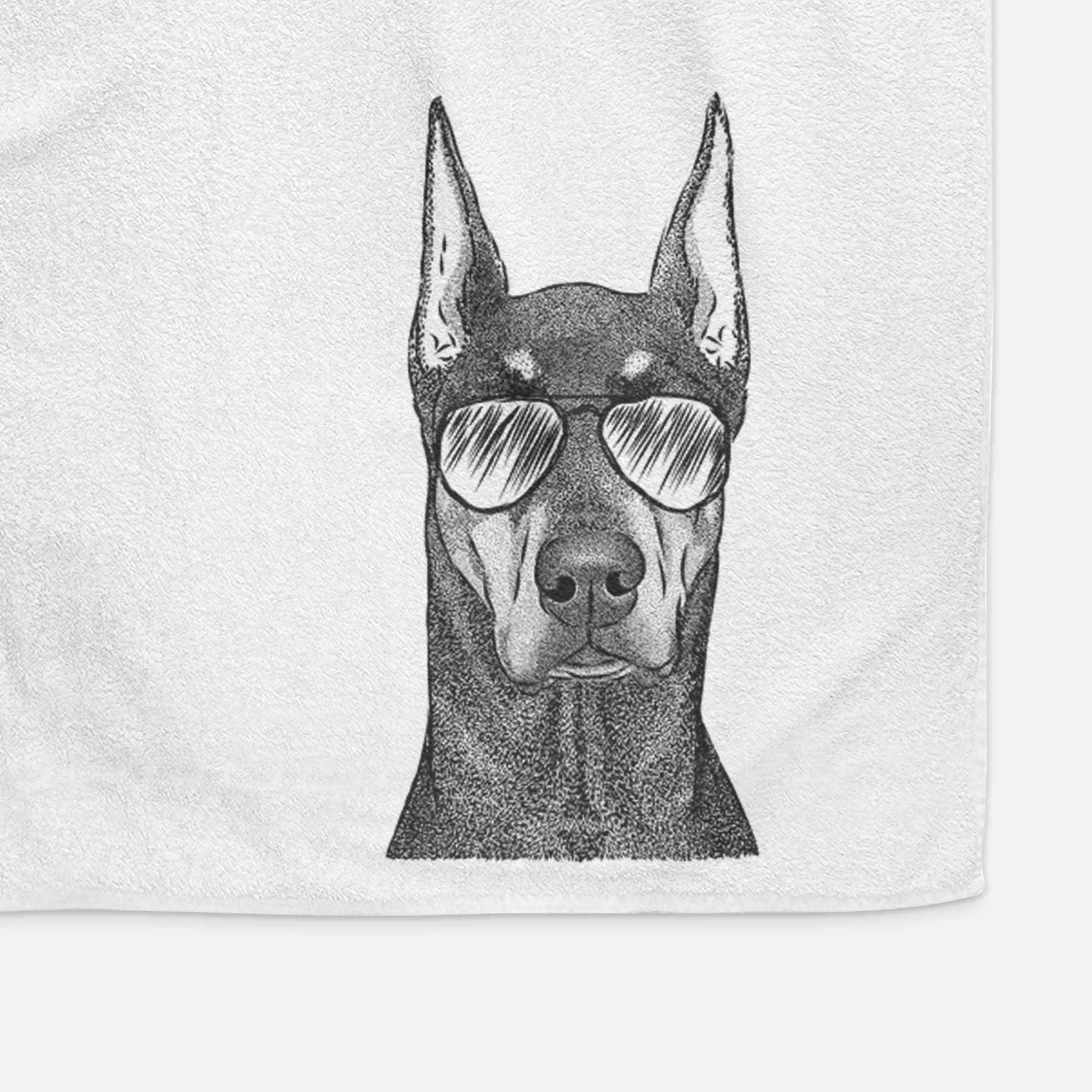 Drake the Doberman Pinscher Decorative Hand Towel