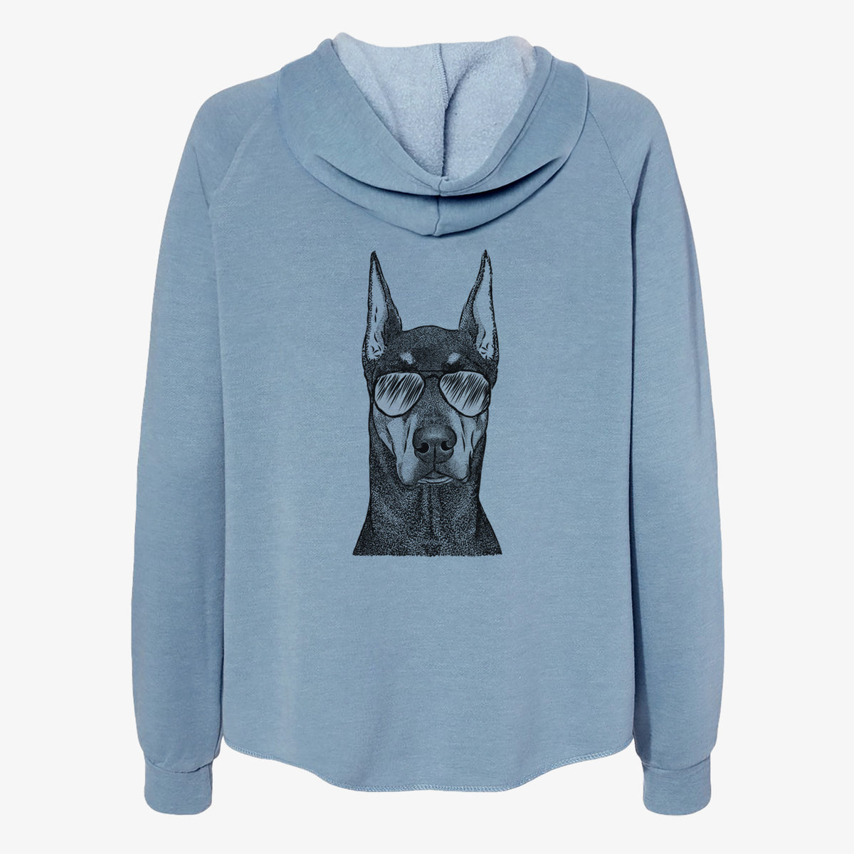 Drake the Doberman Pinscher - Women's Cali Wave Zip-Up Sweatshirt