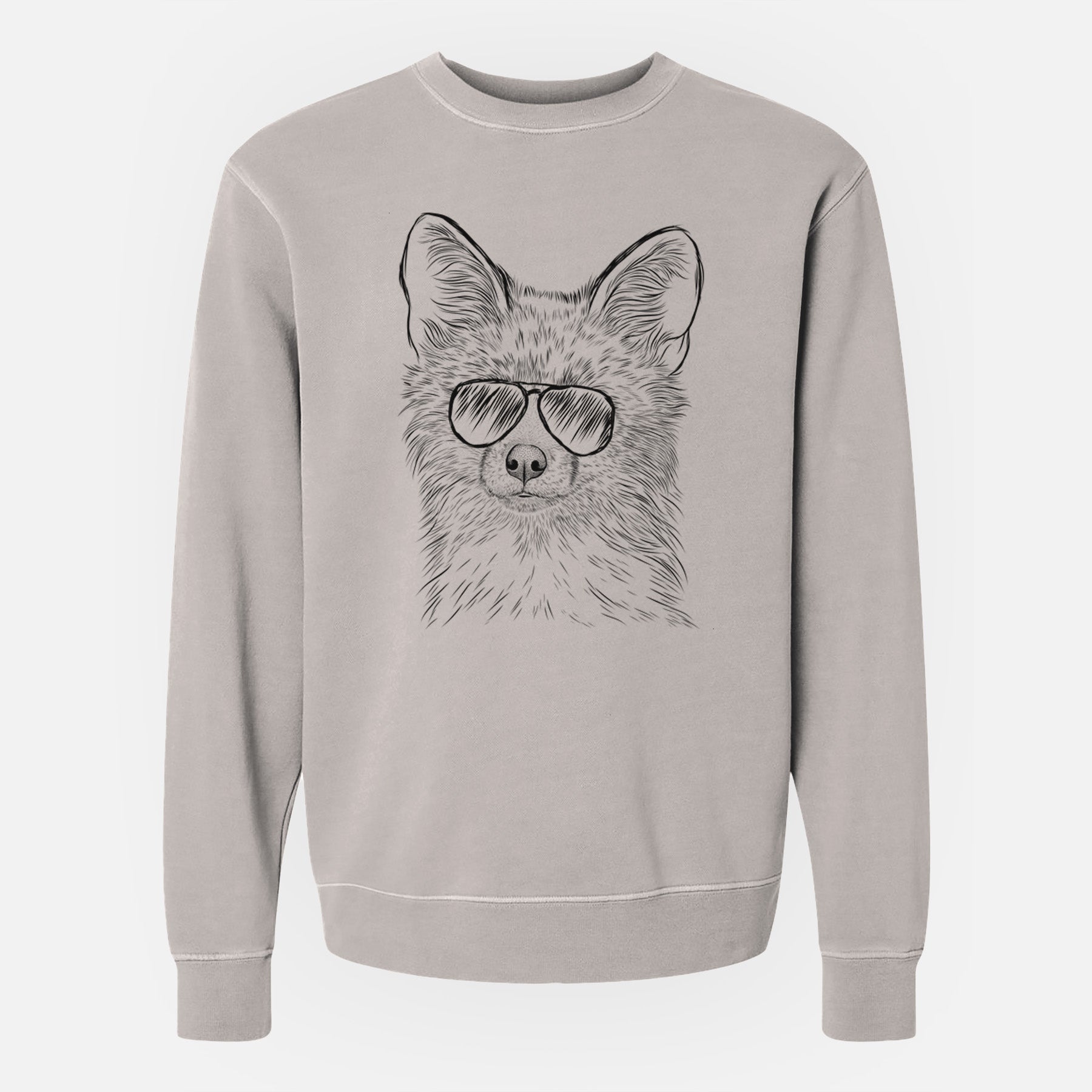 Aviator Drax the Red Fox - Unisex Pigment Dyed Crew Sweatshirt