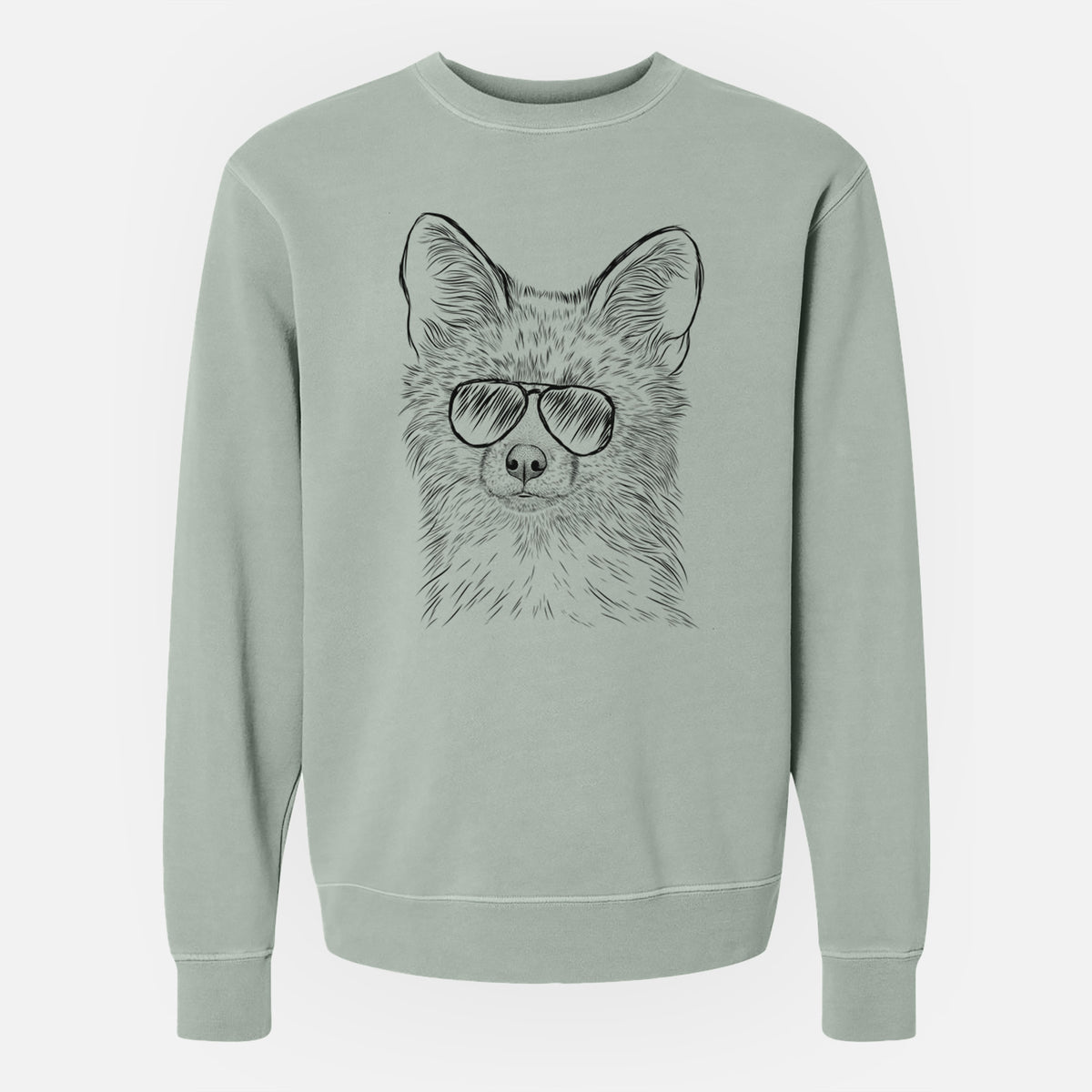 Aviator Drax the Red Fox - Unisex Pigment Dyed Crew Sweatshirt