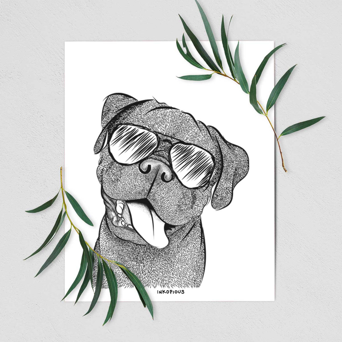Dudley Danger the Pug Art Print