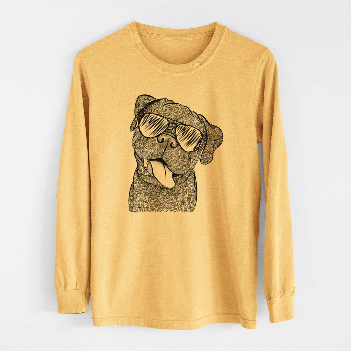 Aviators Dudley Danger the Pug - Heavyweight 100% Cotton Long Sleeve