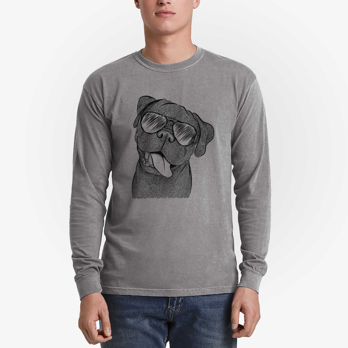 Aviators Dudley Danger the Pug - Heavyweight 100% Cotton Long Sleeve