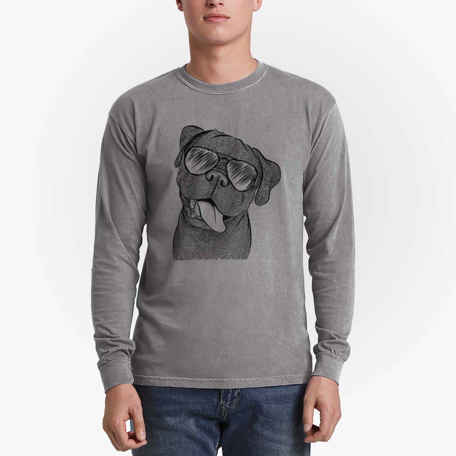 Aviators Dudley Danger the Pug - Heavyweight 100% Cotton Long Sleeve