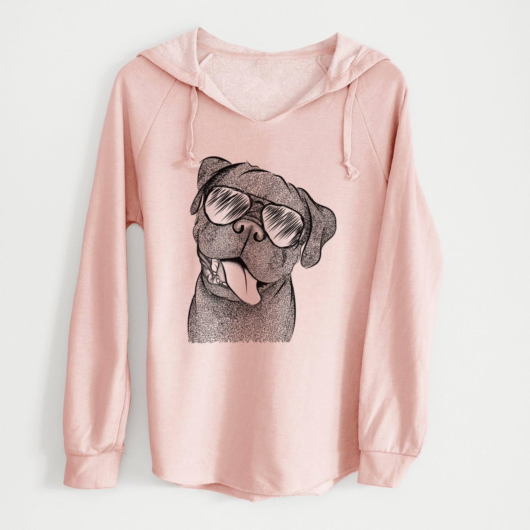 Aviator Dudley Danger the Pug - Cali Wave Hooded Sweatshirt