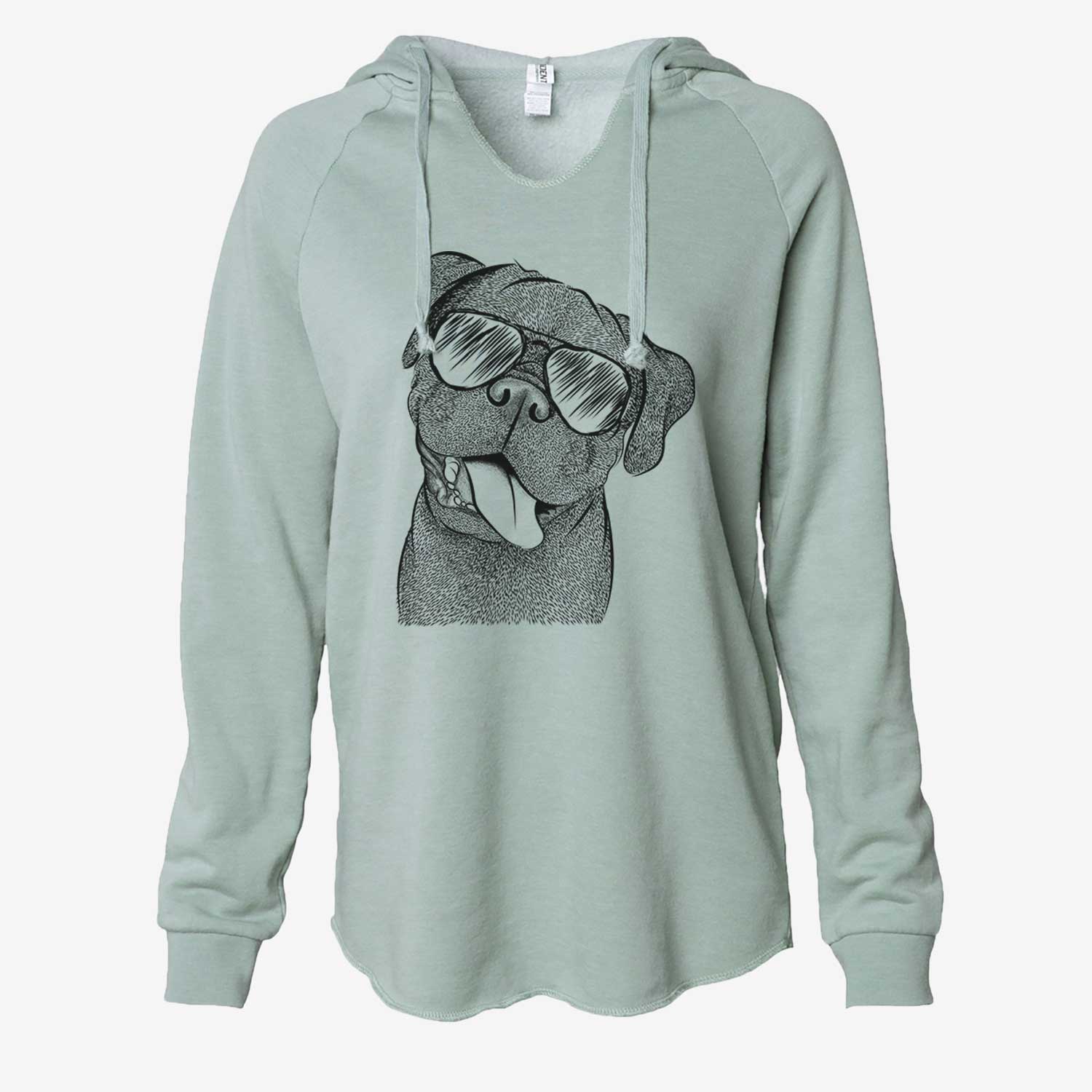 Dudley Danger the Pug - Cali Wave Hooded Sweatshirt