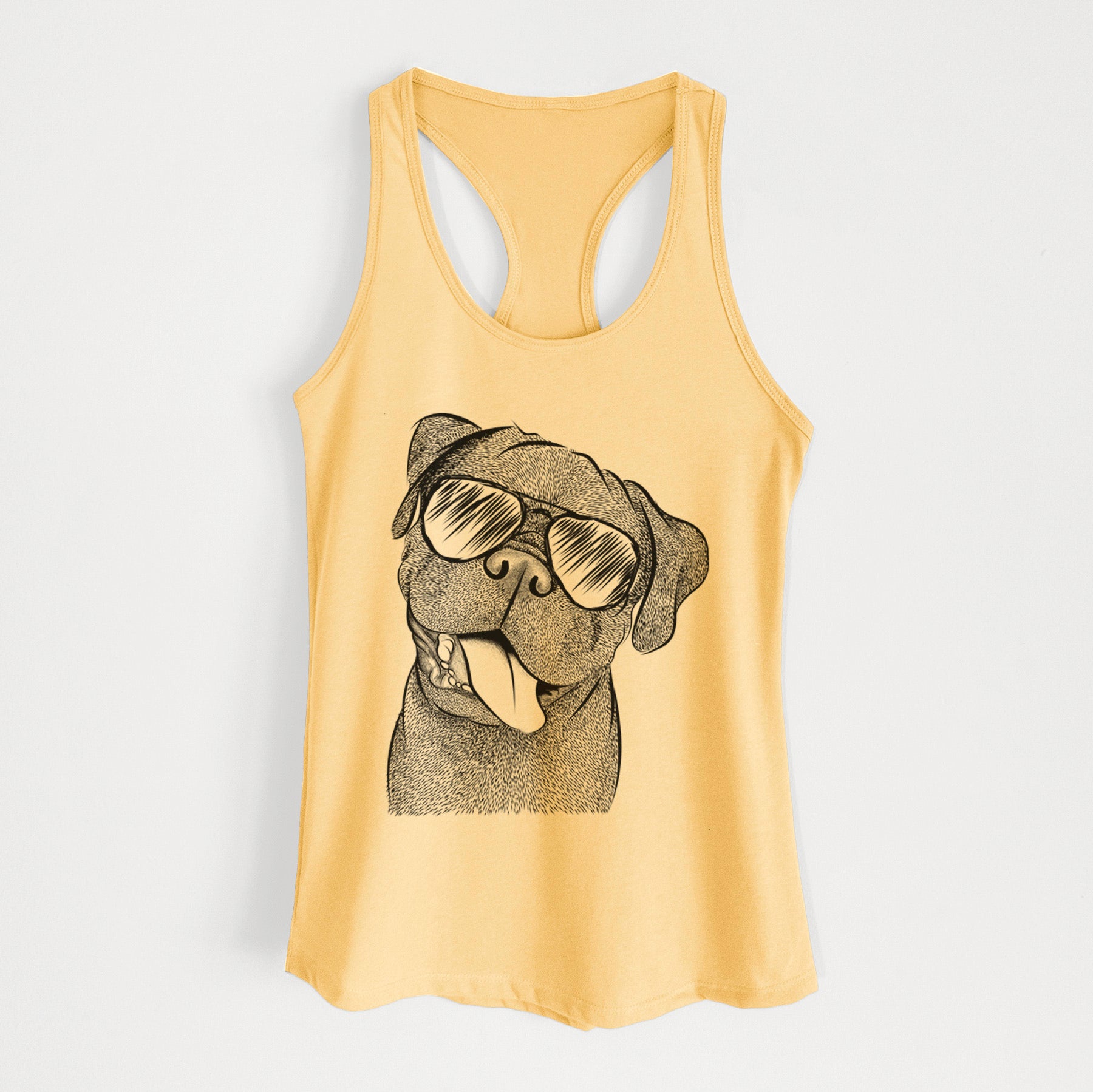 Dudley Danger the Pug - Women's Racerback Tanktop