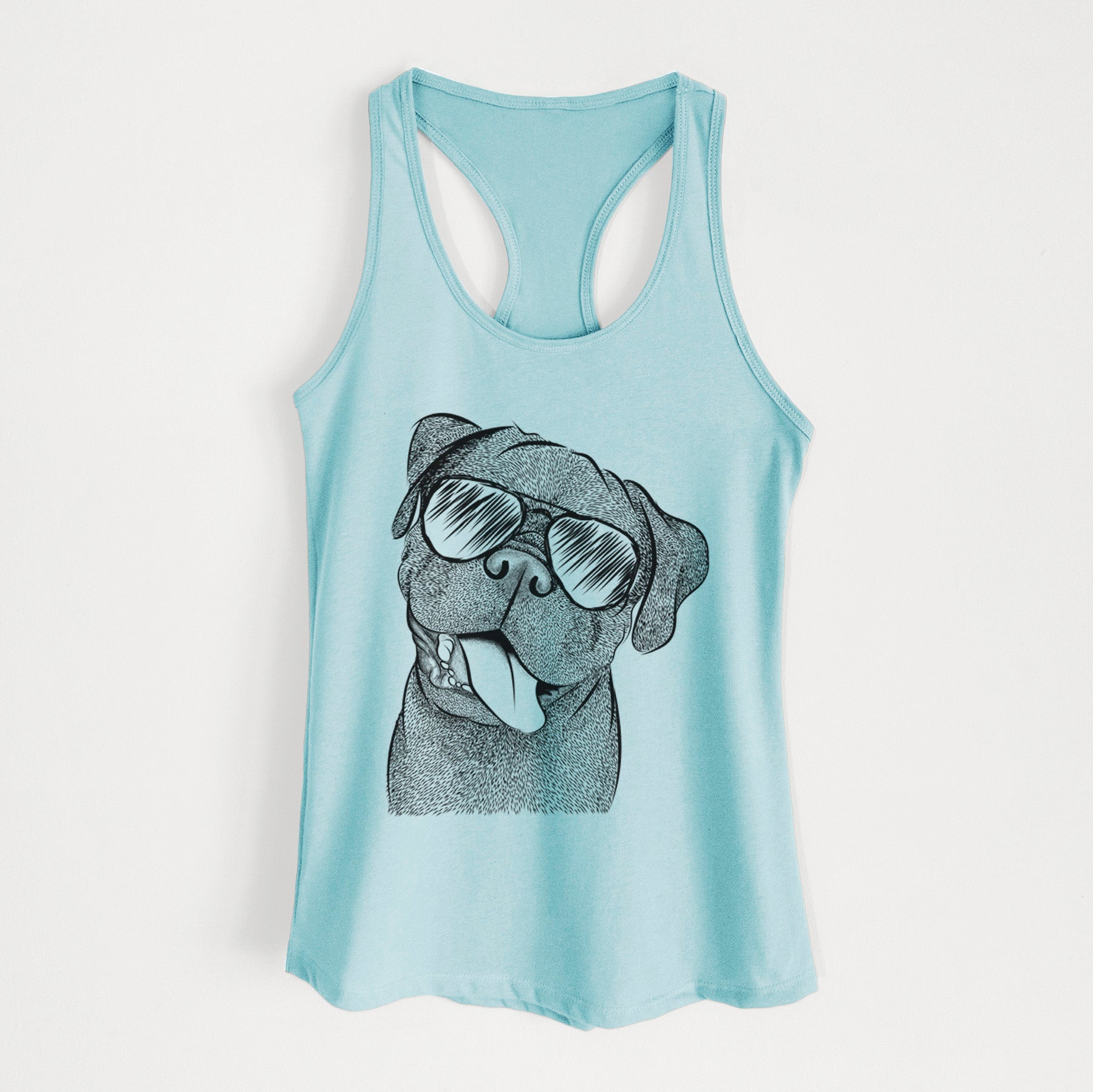 Dudley Danger the Pug - Women's Racerback Tanktop