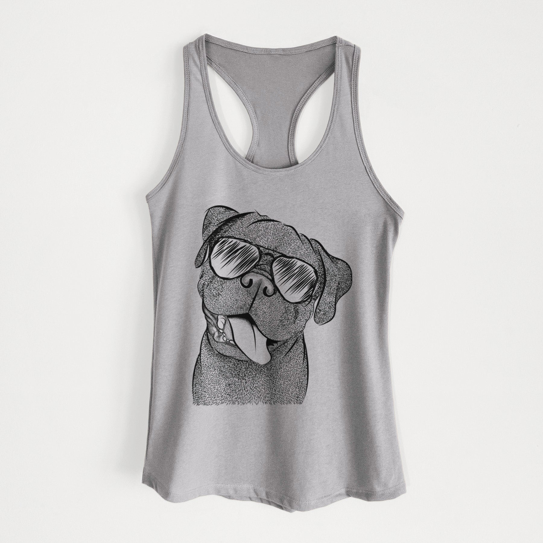 Dudley Danger the Pug - Women's Racerback Tanktop