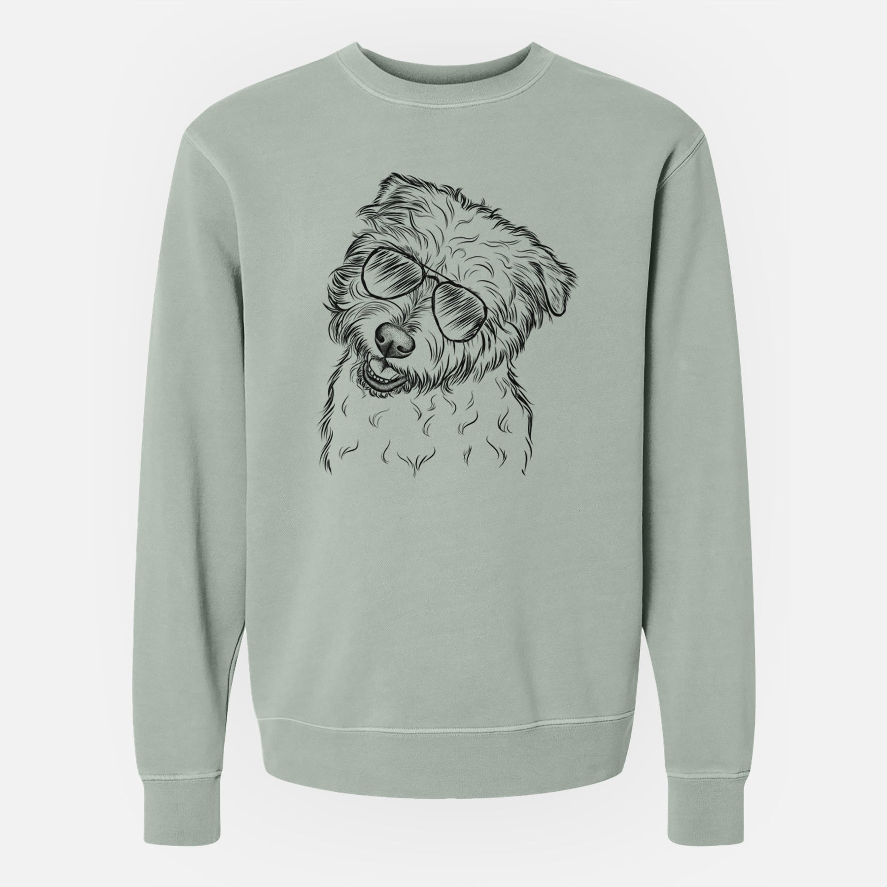 Aviator Duffy the Glen of Imaal Terrier - Unisex Pigment Dyed Crew Sweatshirt