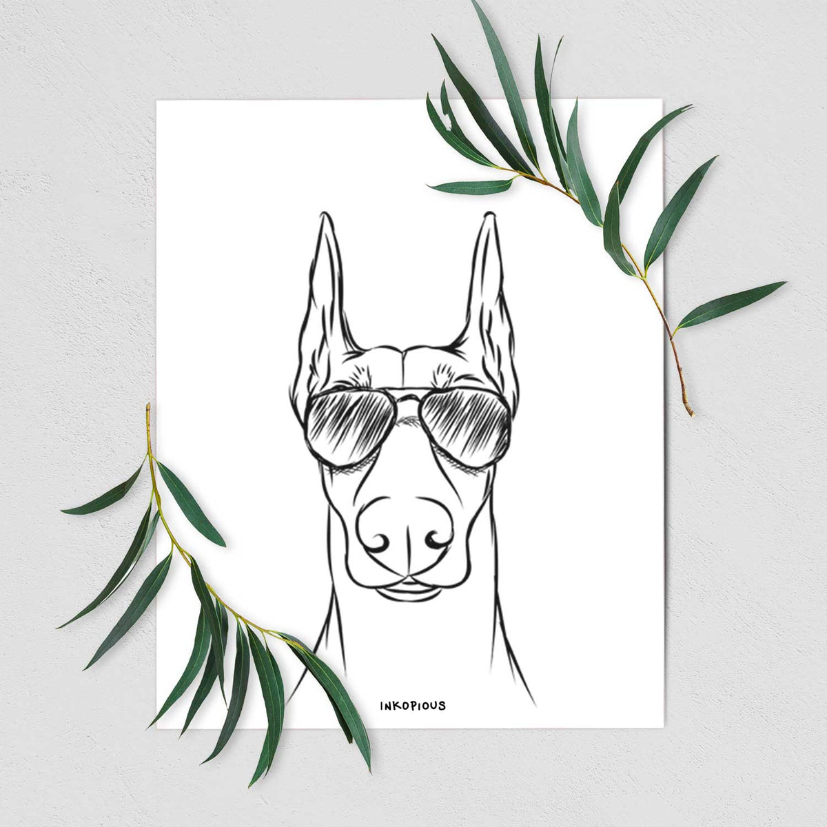 Duke the Doberman Pinscher Art Print