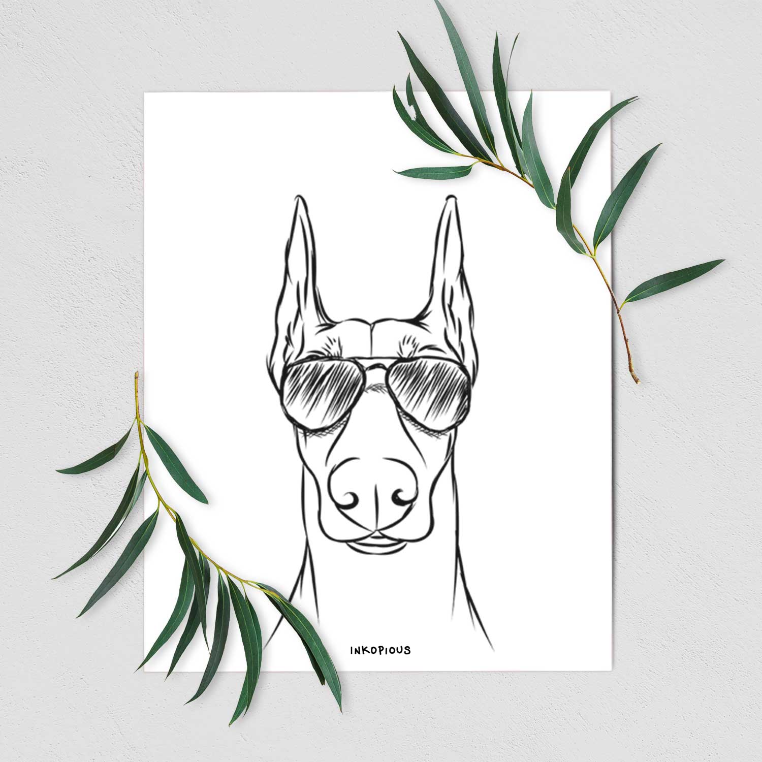 Duke the Doberman Pinscher Art Print