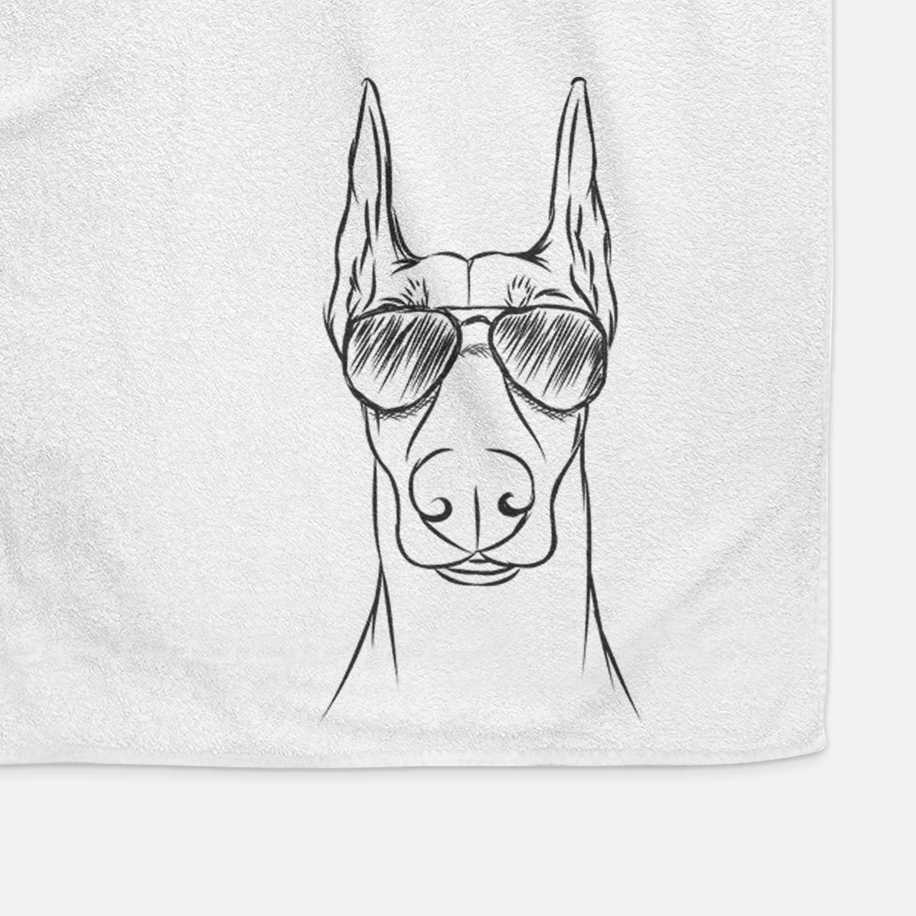 Duke the Doberman Pinscher Decorative Hand Towel