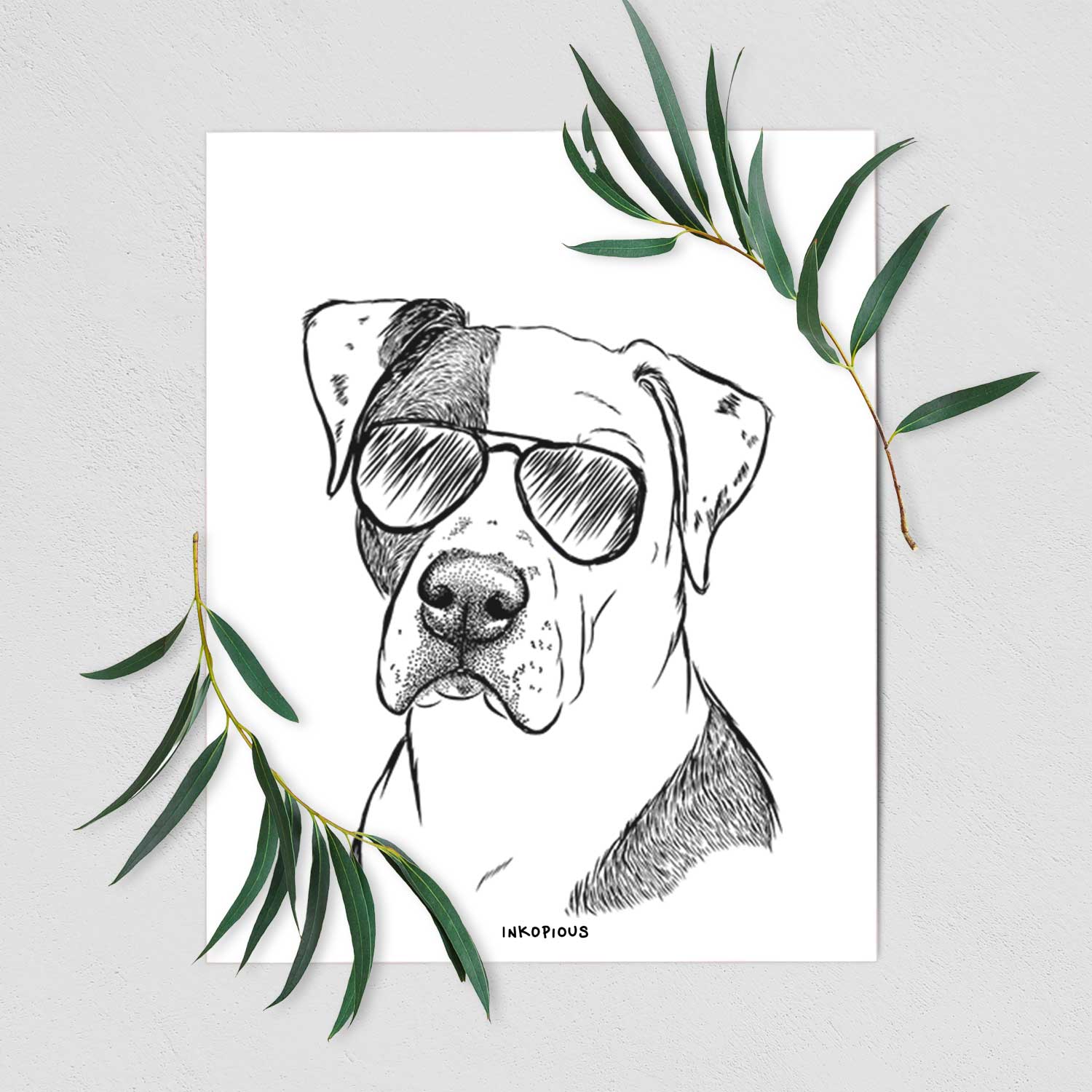 Duke the American Staffordshire Terrier Mix Art Print