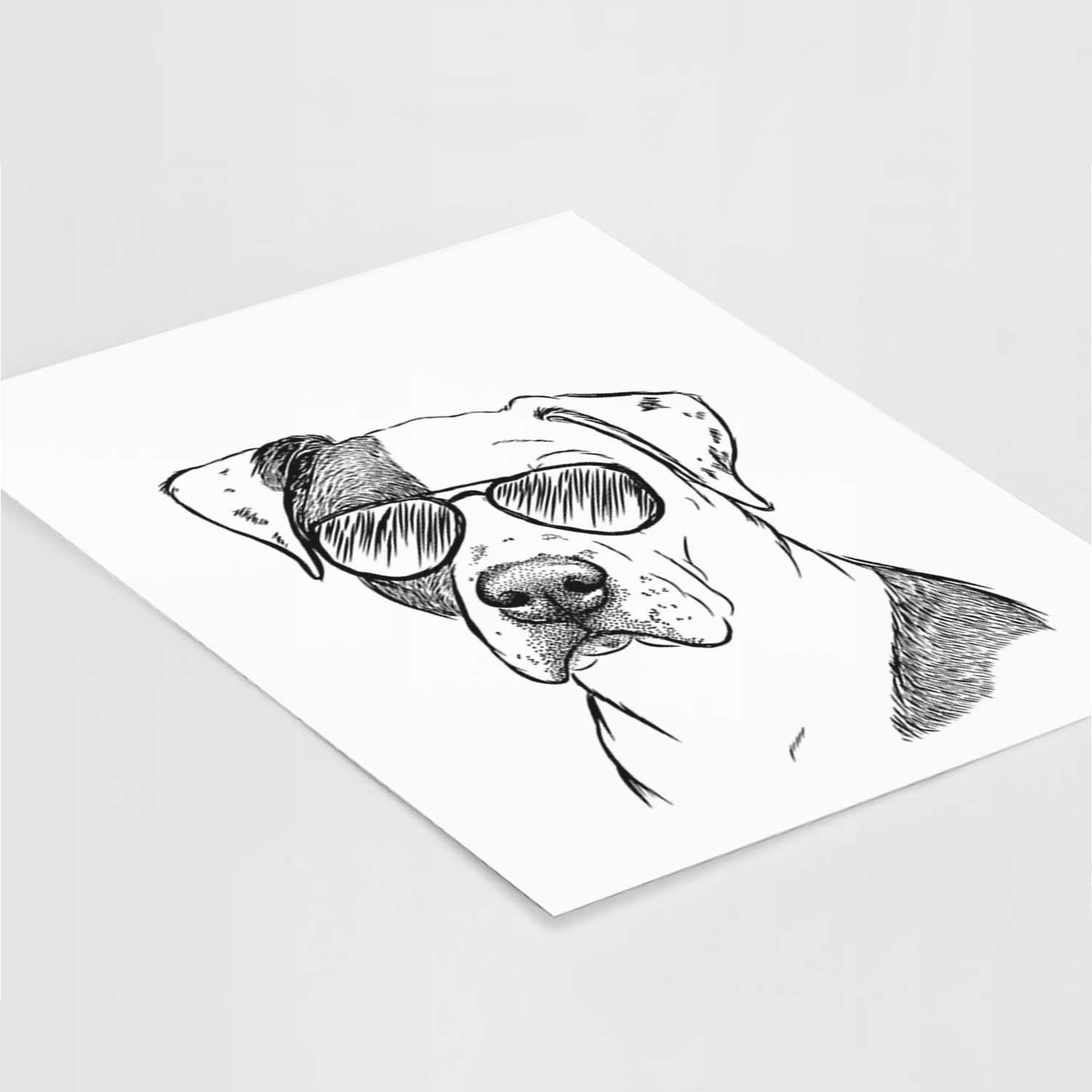 Duke the American Staffordshire Terrier Mix Art Print