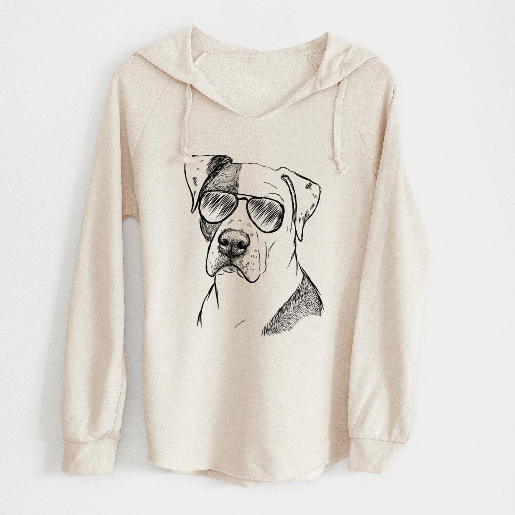 Aviator Duke the American Staffordshire Terrier Mix - Cali Wave Hooded Sweatshirt