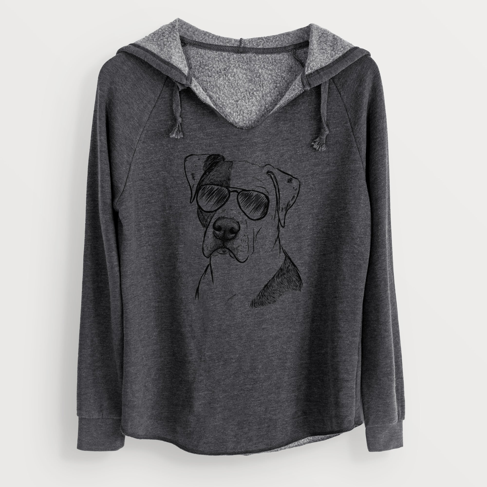 Aviator Duke the American Staffordshire Terrier Mix - Cali Wave Hooded Sweatshirt