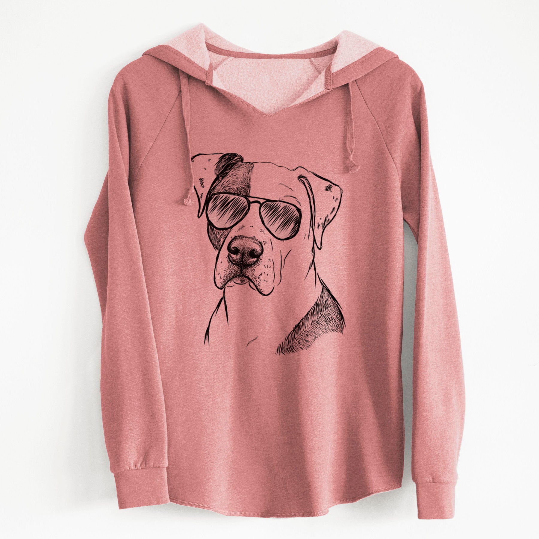 Aviator Duke the American Staffordshire Terrier Mix - Cali Wave Hooded Sweatshirt