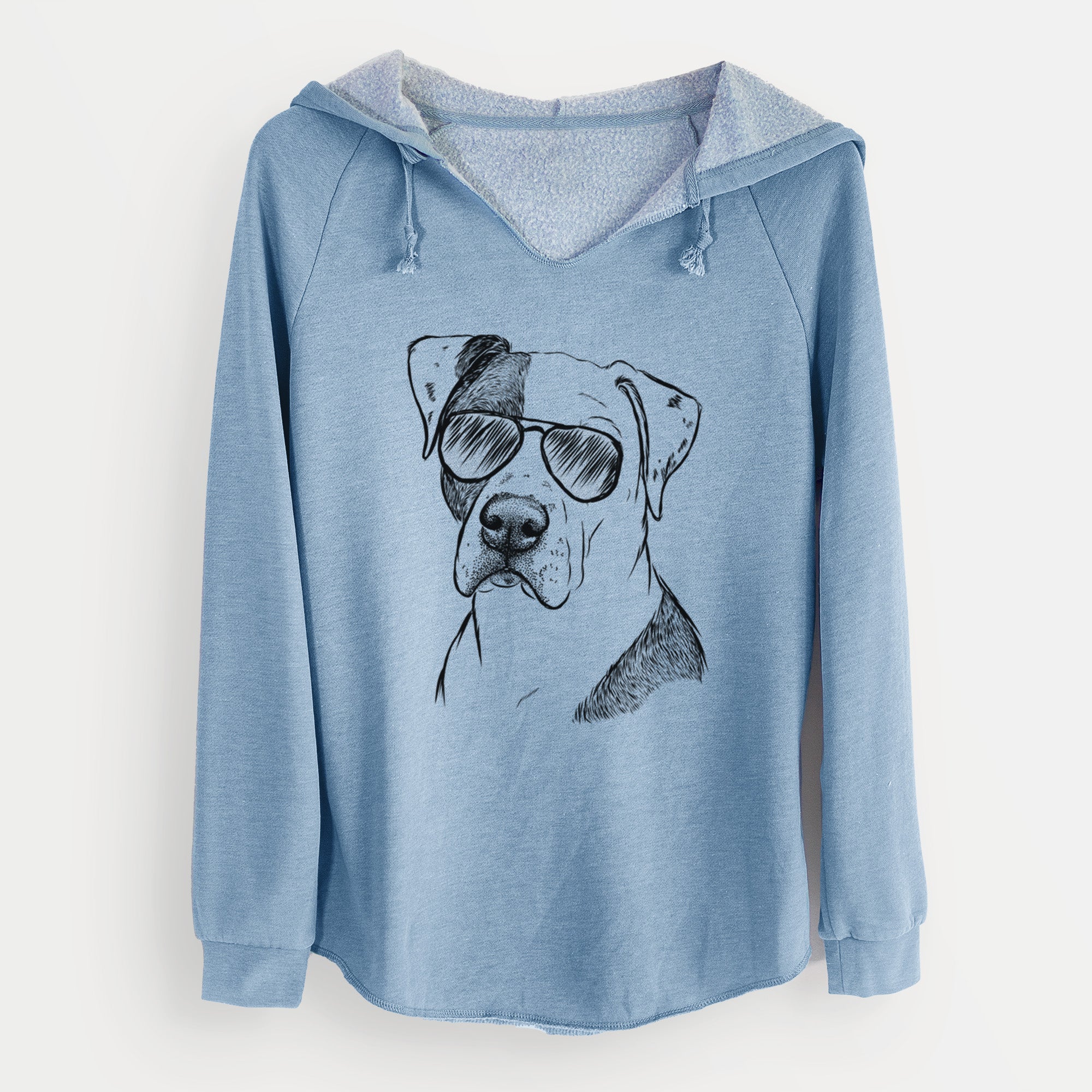 Aviator Duke the American Staffordshire Terrier Mix - Cali Wave Hooded Sweatshirt