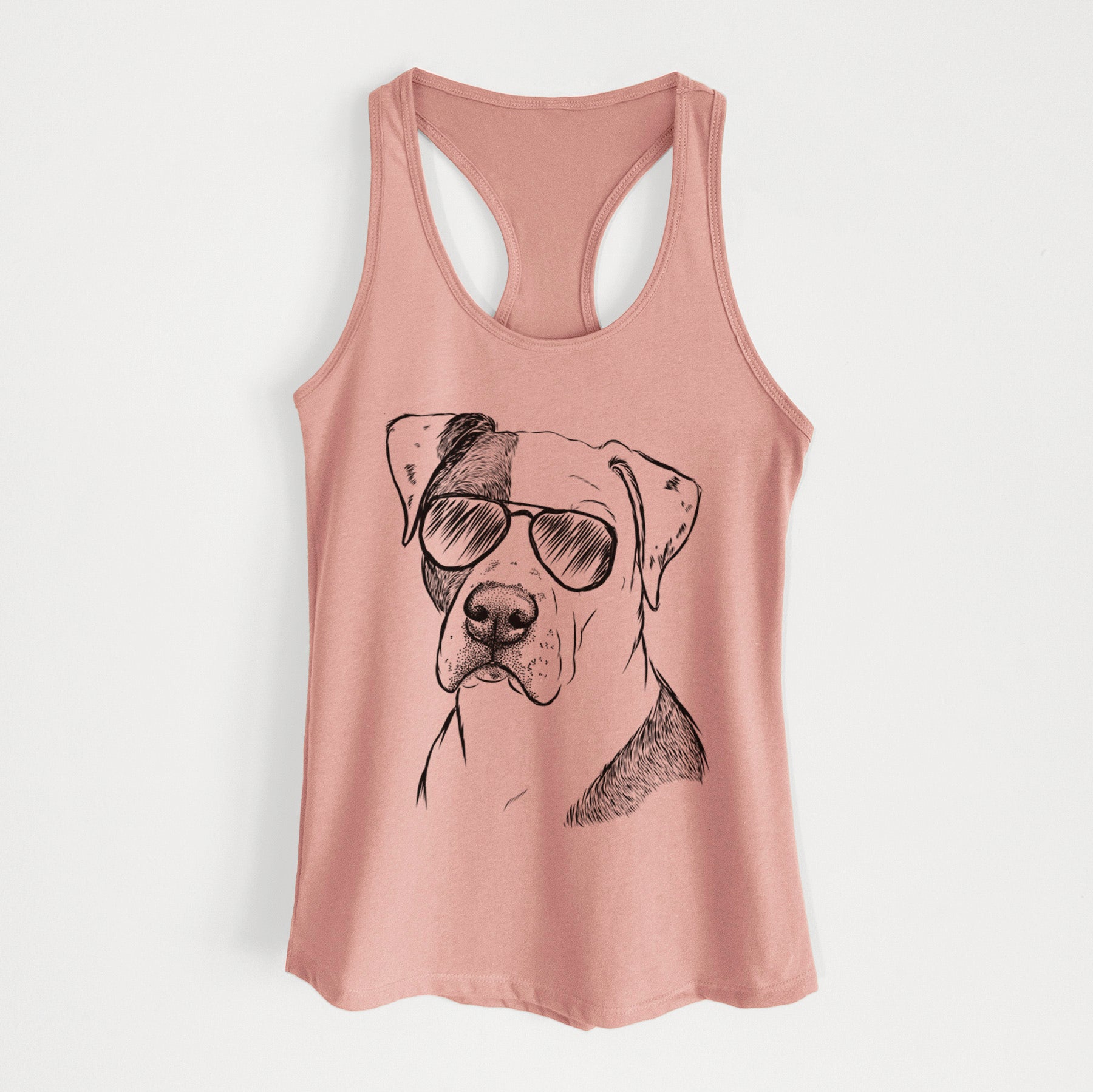 Duke the American Staffordshire Terrier Mix - Women's Racerback Tanktop