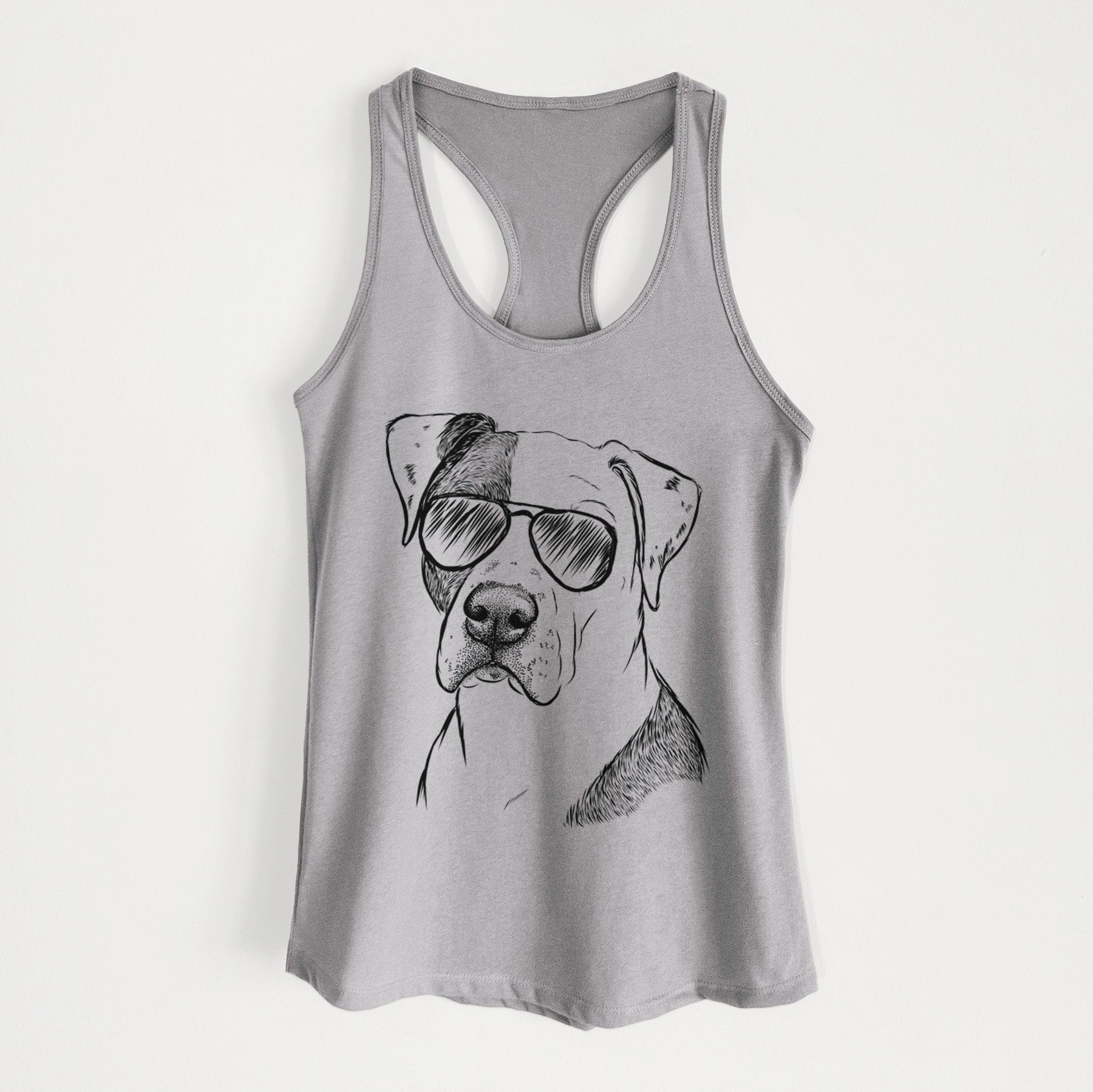 Duke the American Staffordshire Terrier Mix - Women's Racerback Tanktop