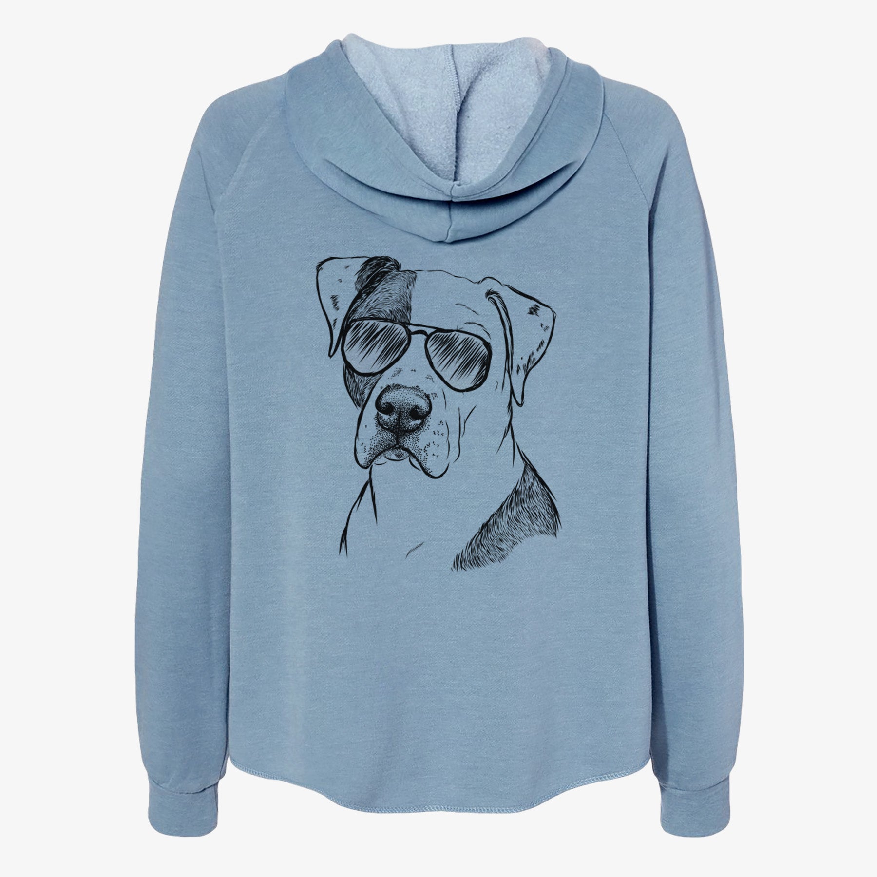 Duke the American Staffordshire Terrier Mix - Women's Cali Wave Zip-Up Sweatshirt