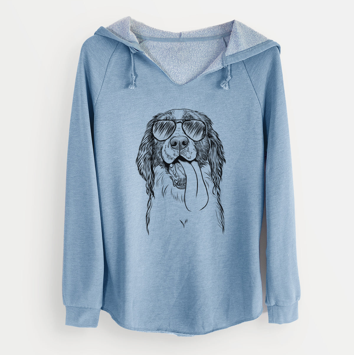 Aviator Duke the English Springer Spaniel - Cali Wave Hooded Sweatshirt