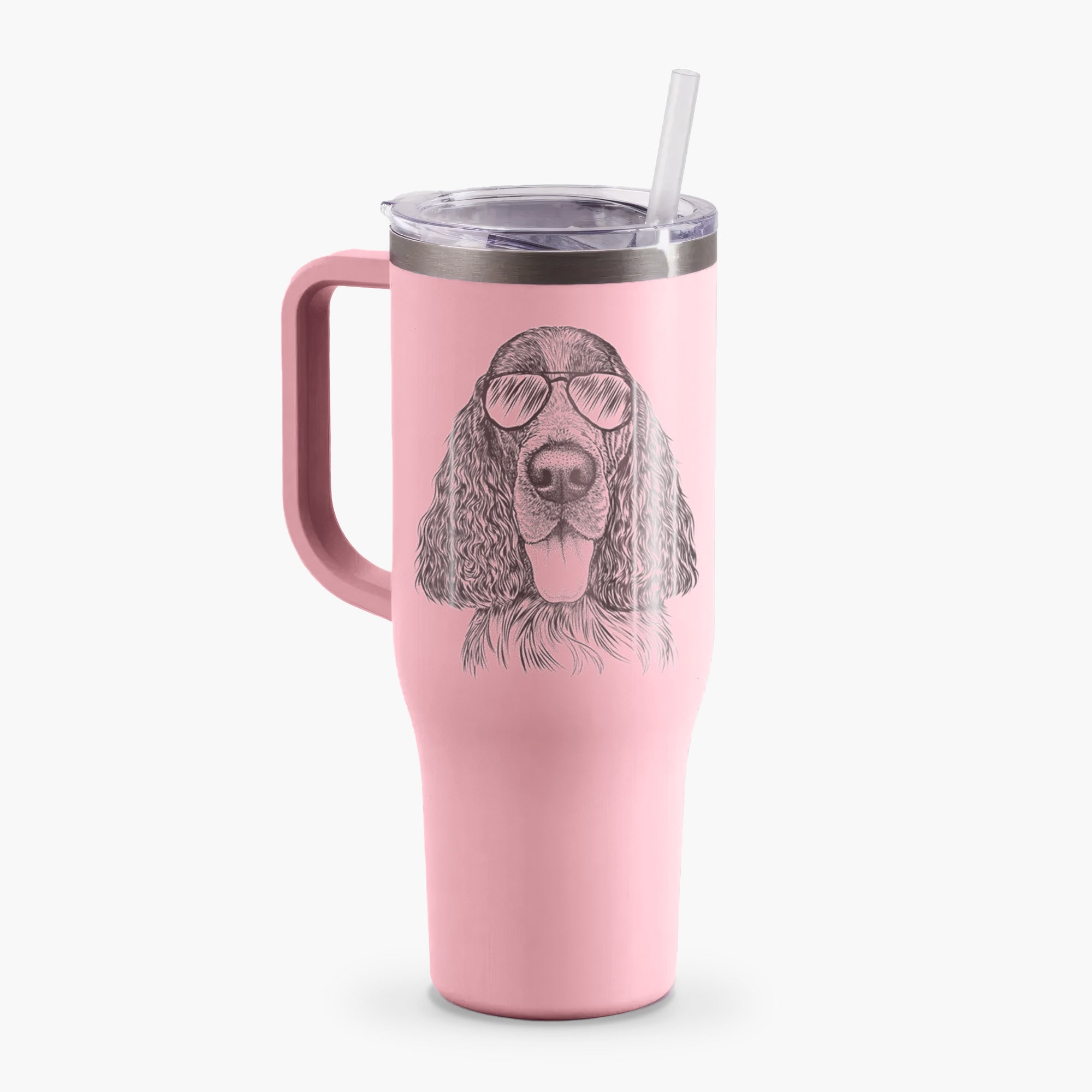 Duke the English Springer Spaniel - 40oz Tumbler with Handle