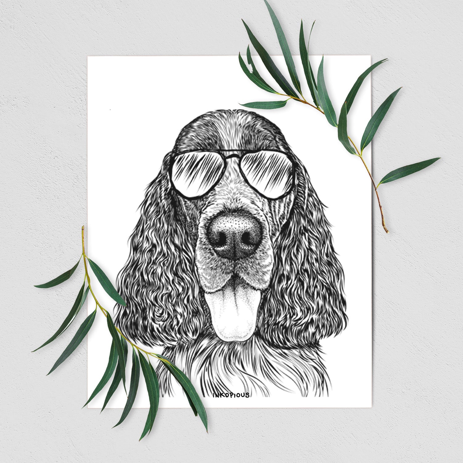 Duke the English Springer Spaniel Art Print