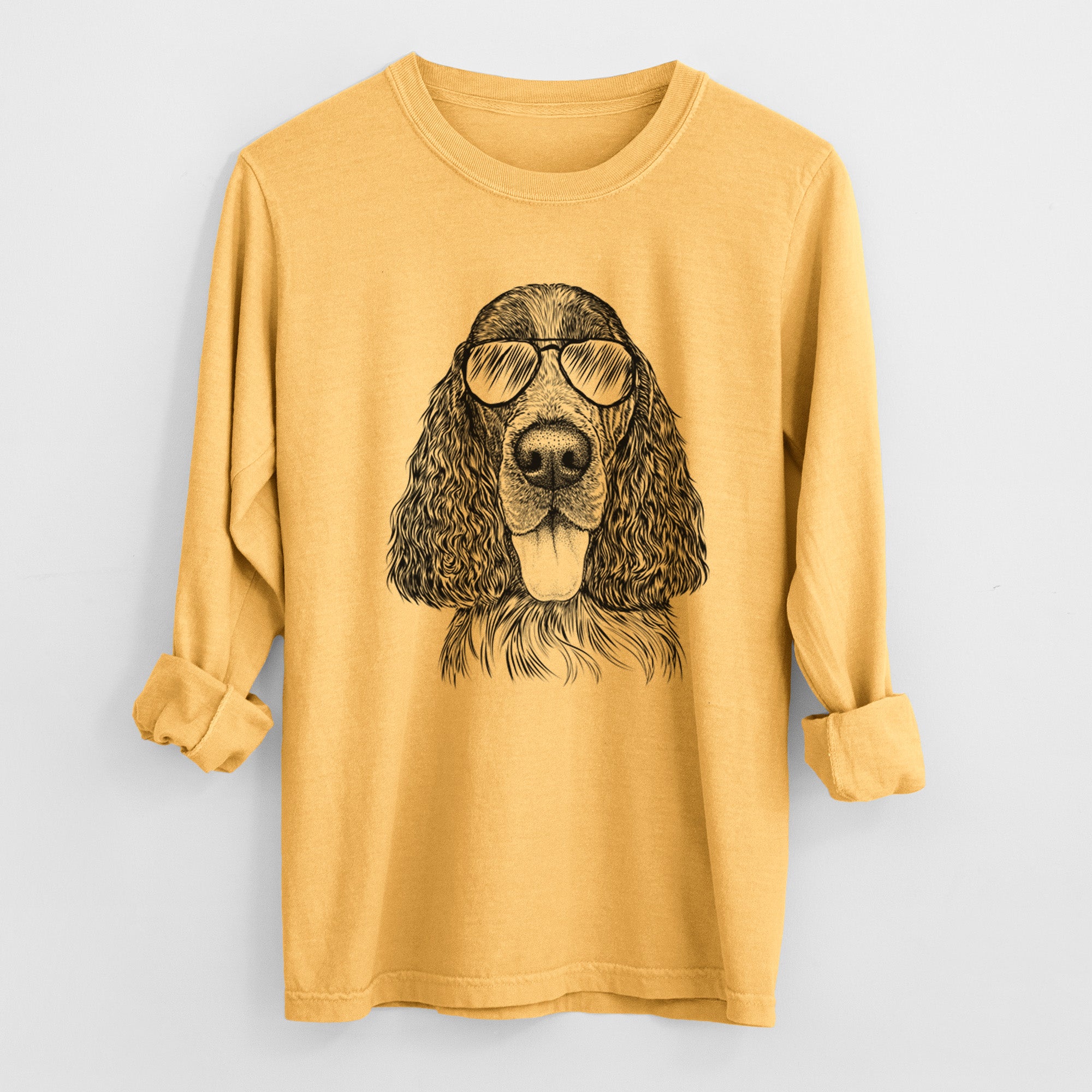 Aviators Duke the English Springer Spaniel - Heavyweight 100% Cotton Long Sleeve