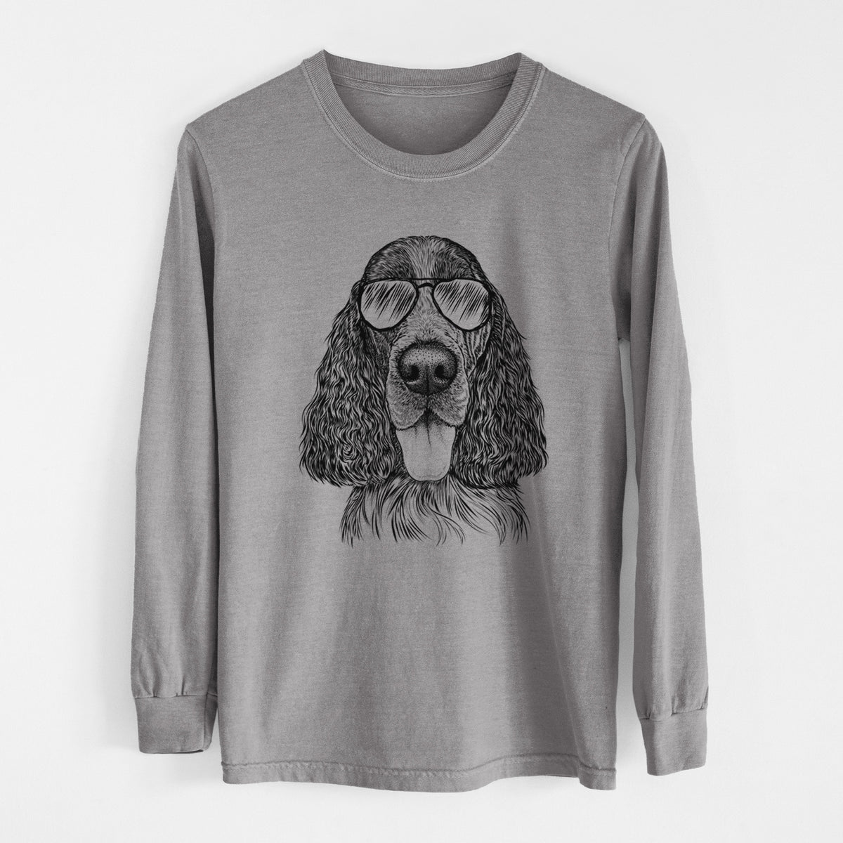 Aviators Duke the English Springer Spaniel - Heavyweight 100% Cotton Long Sleeve