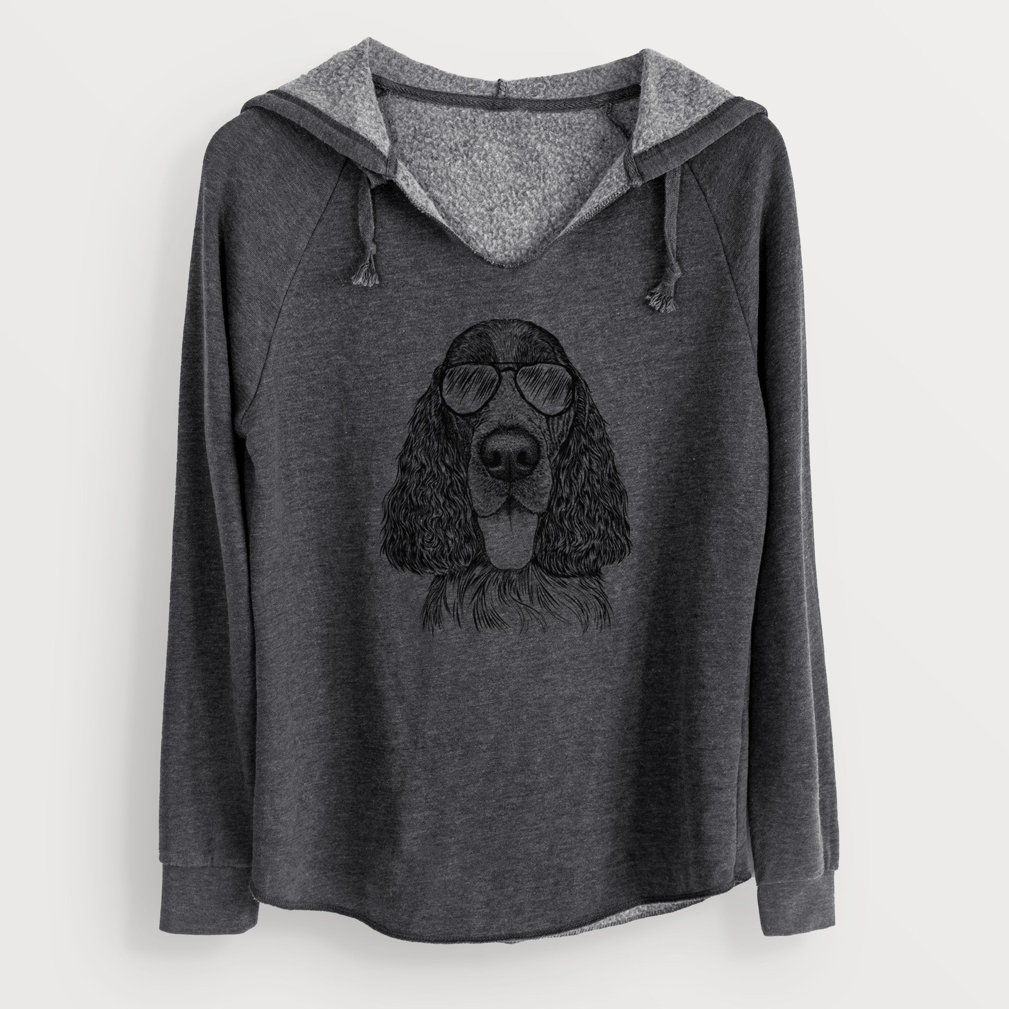 Aviator Duke the English Springer Spaniel - Cali Wave Hooded Sweatshirt