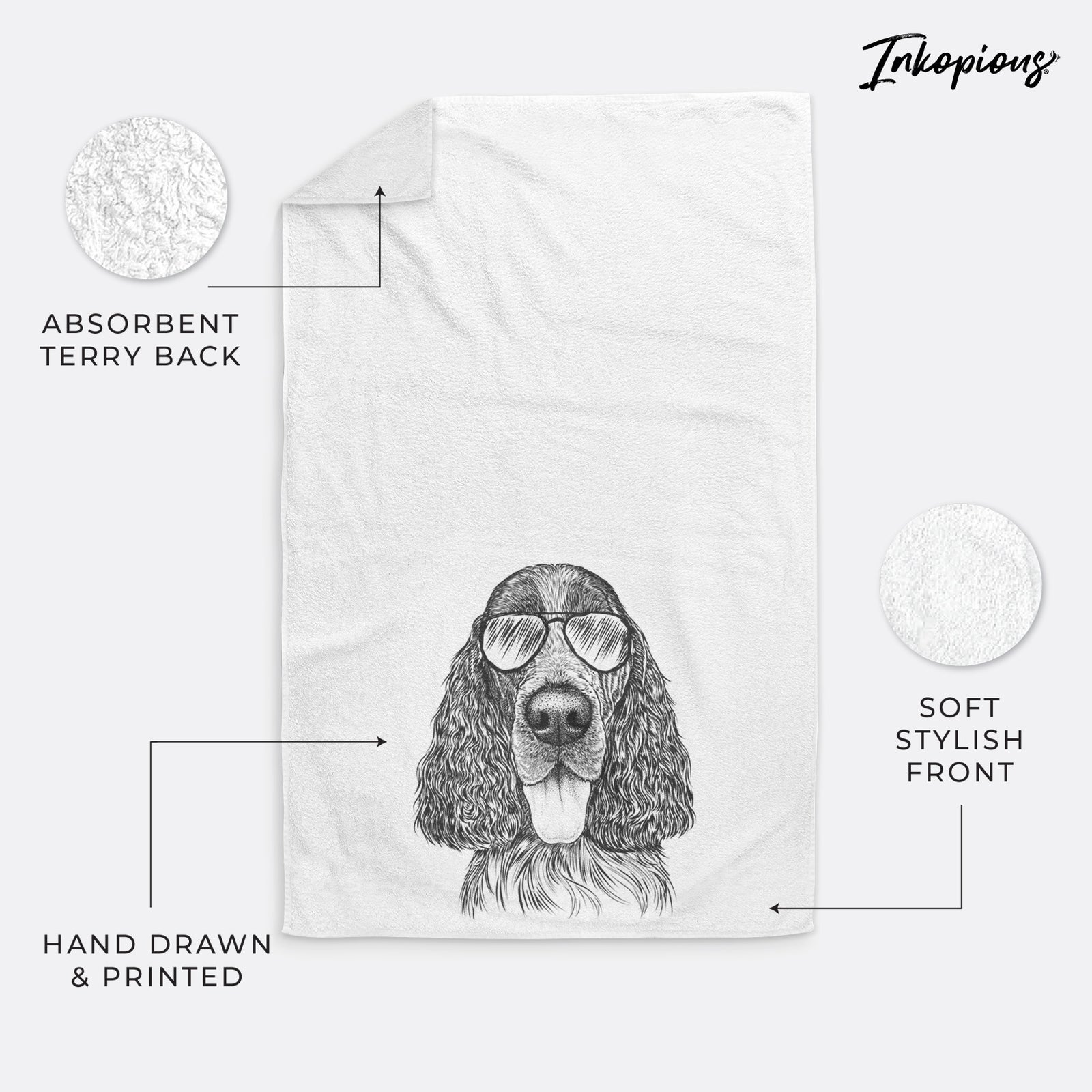 Duke the English Springer Spaniel Decorative Hand Towel