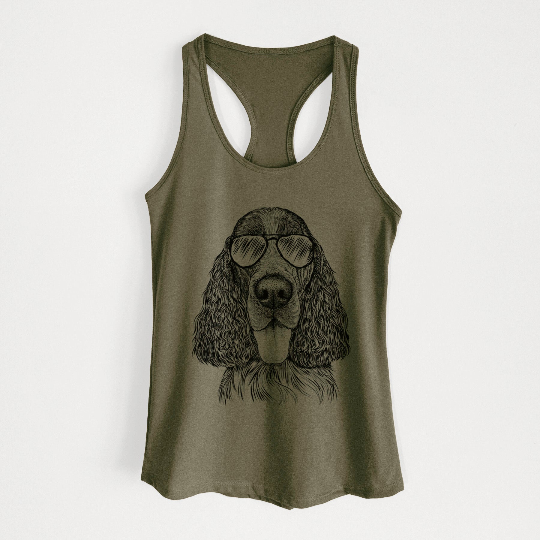 Duke the English Springer Spaniel - Women's Racerback Tanktop